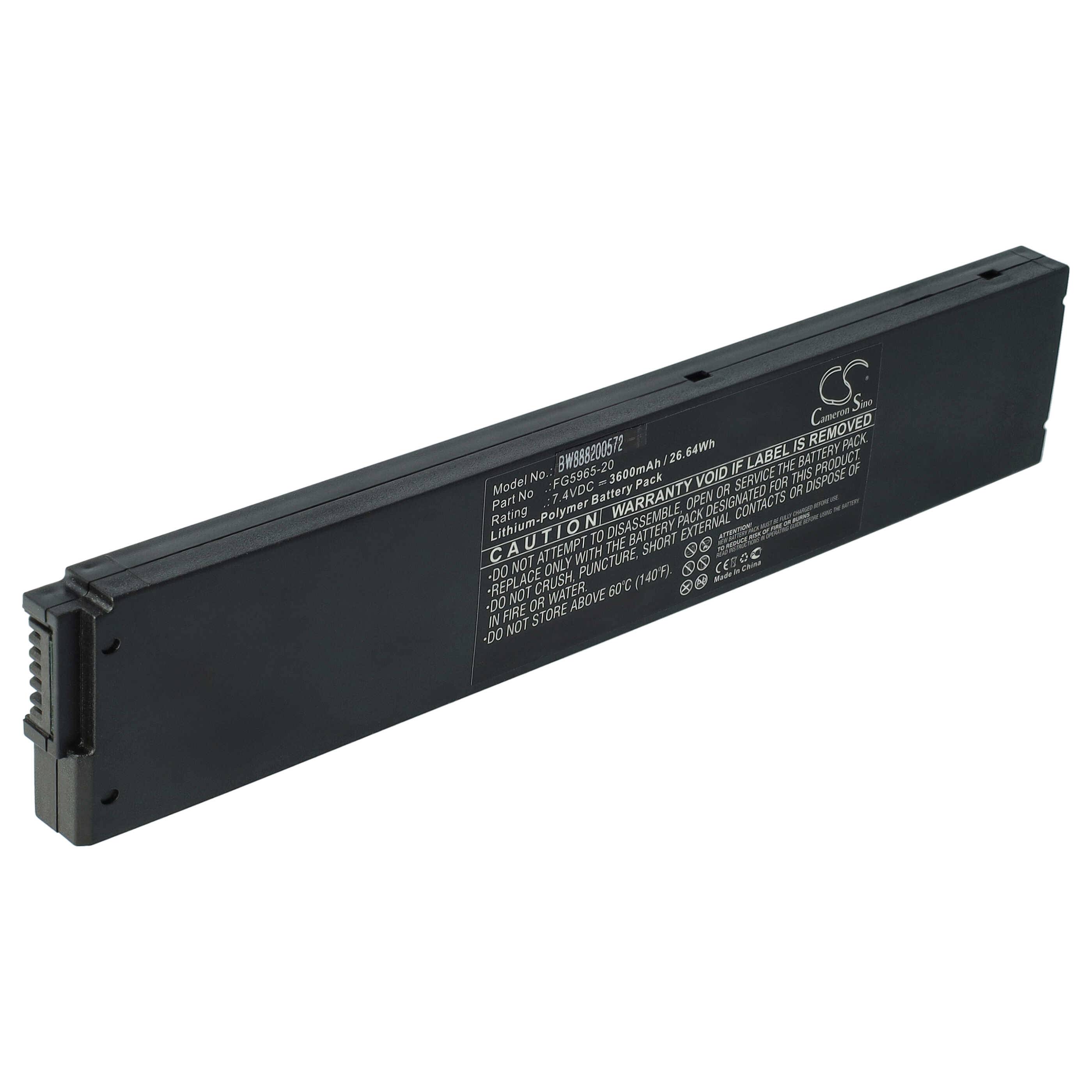 vhbw Akku kompatibel mit AMX MVP-8400i | MVP-8400 Modero ViewPoint Wireless Touchpad (3600 mAh, 7,4 V, Li-Polymer)-0