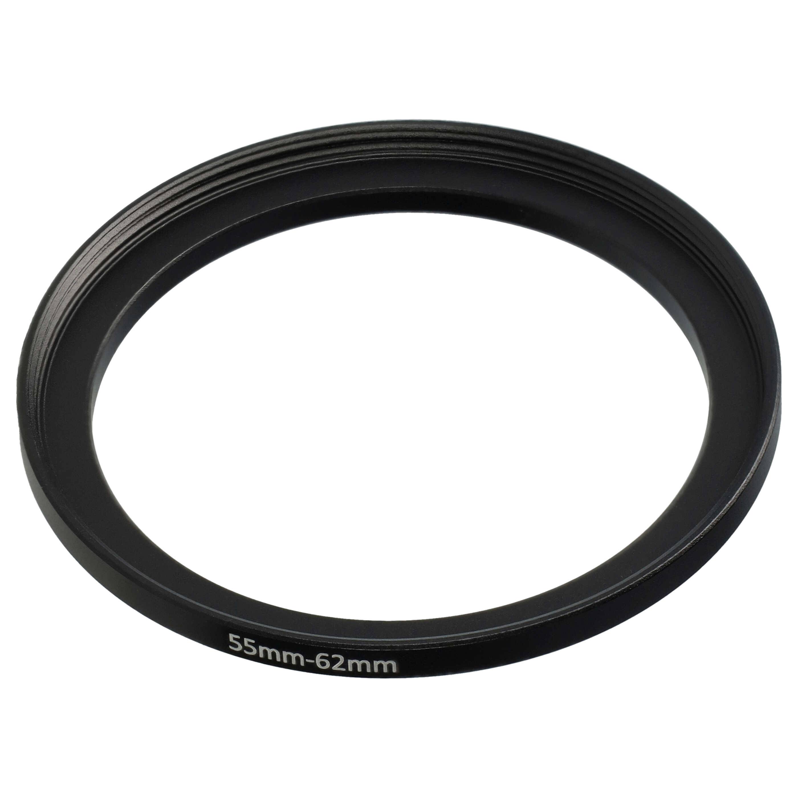 vhbw Step-Up-Ring Adapter 55mm - 62mm für Kamera Objektiv | Filteradapter, Metall Schwarz-0