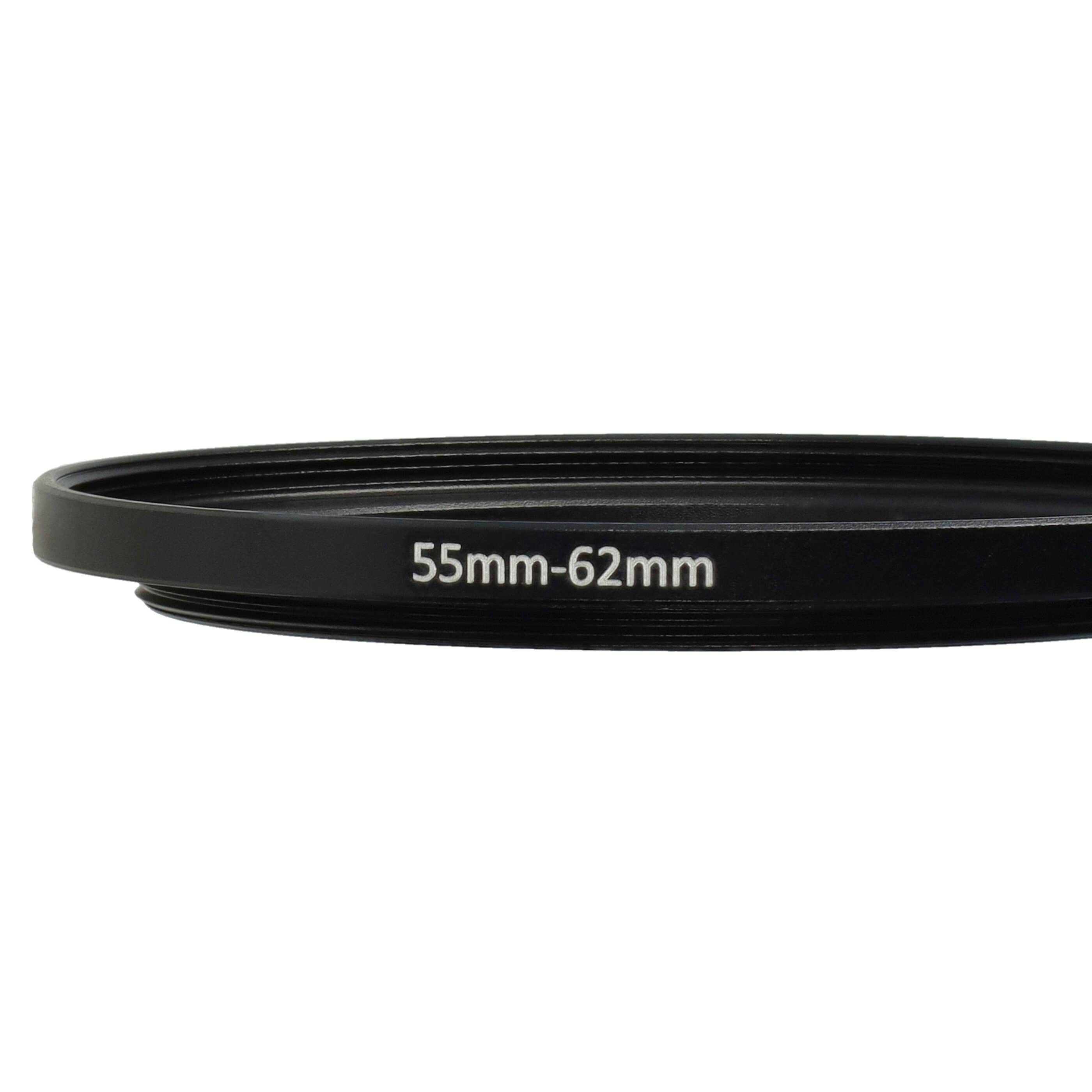 vhbw Step-Up-Ring Adapter 55mm - 62mm für Kamera Objektiv | Filteradapter, Metall Schwarz-4