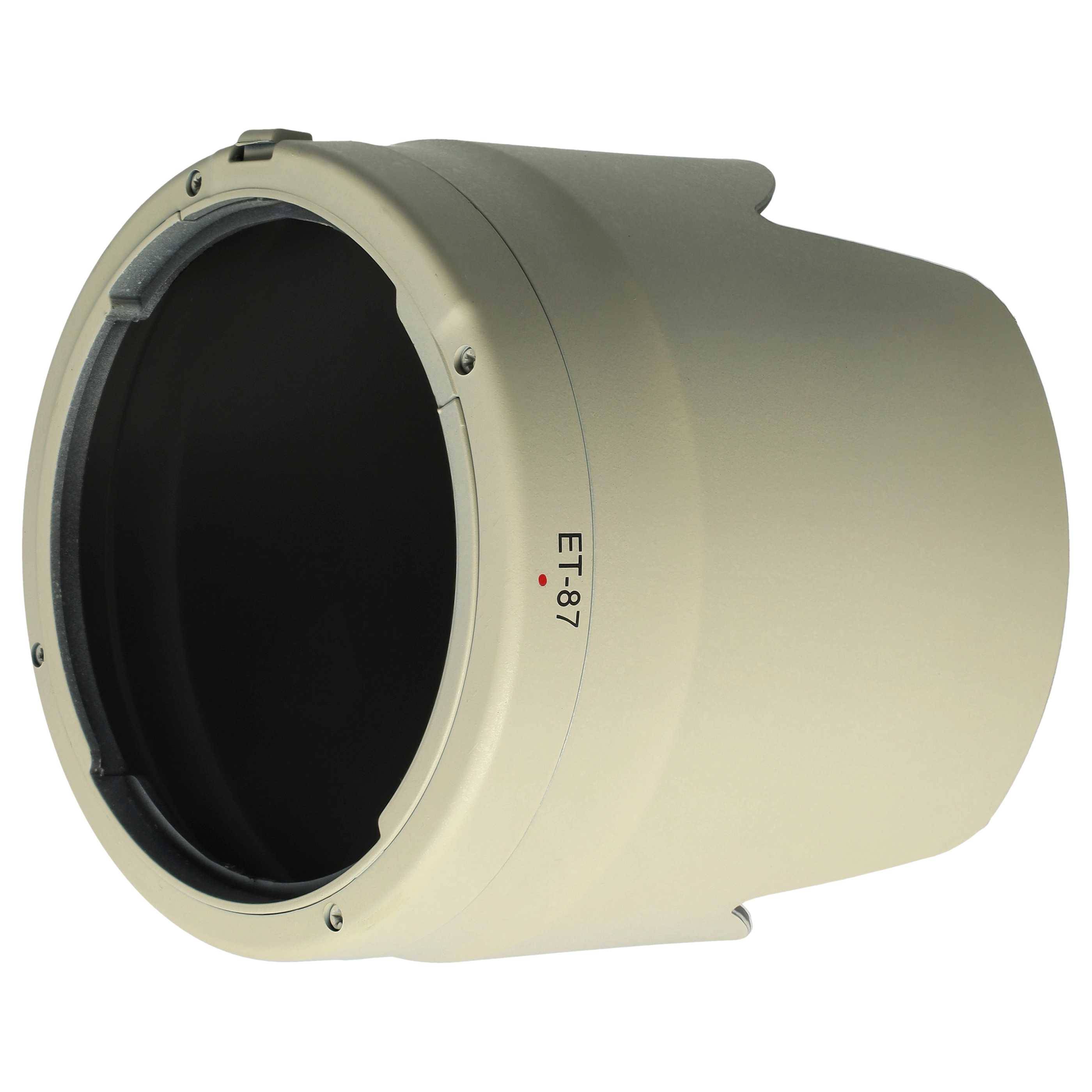 vhbw Gegenlichtblende kompatibel mit Canon EF 70-200mm F | 2,8L IS II USM 77mm Objektiv - Grau Weiß, Kunststoff-2