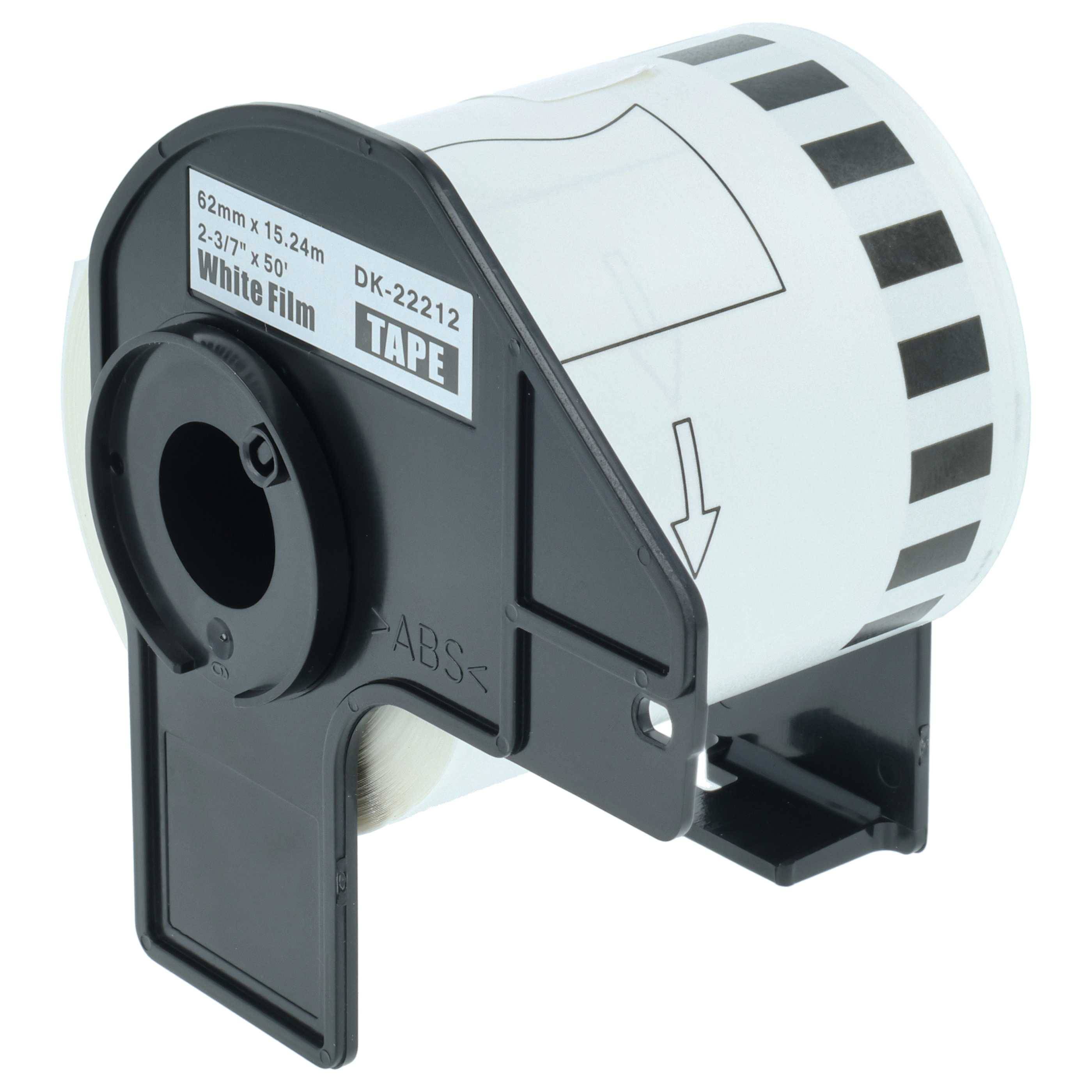 vhbw Etiketten-Rolle mit Halter 62mm x 15,24m (1 Etikette) kompatibel mit Brother PT QL-710W, QL-720 Etiketten-Drucker --0