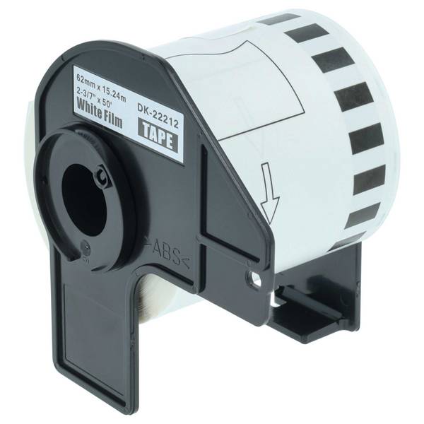 vhbw Etiketten-Rolle mit Halter 62mm x 15,24m (1 Etikette) kompatibel mit Brother PT QL720NW Etiketten-Drucker - Premium
