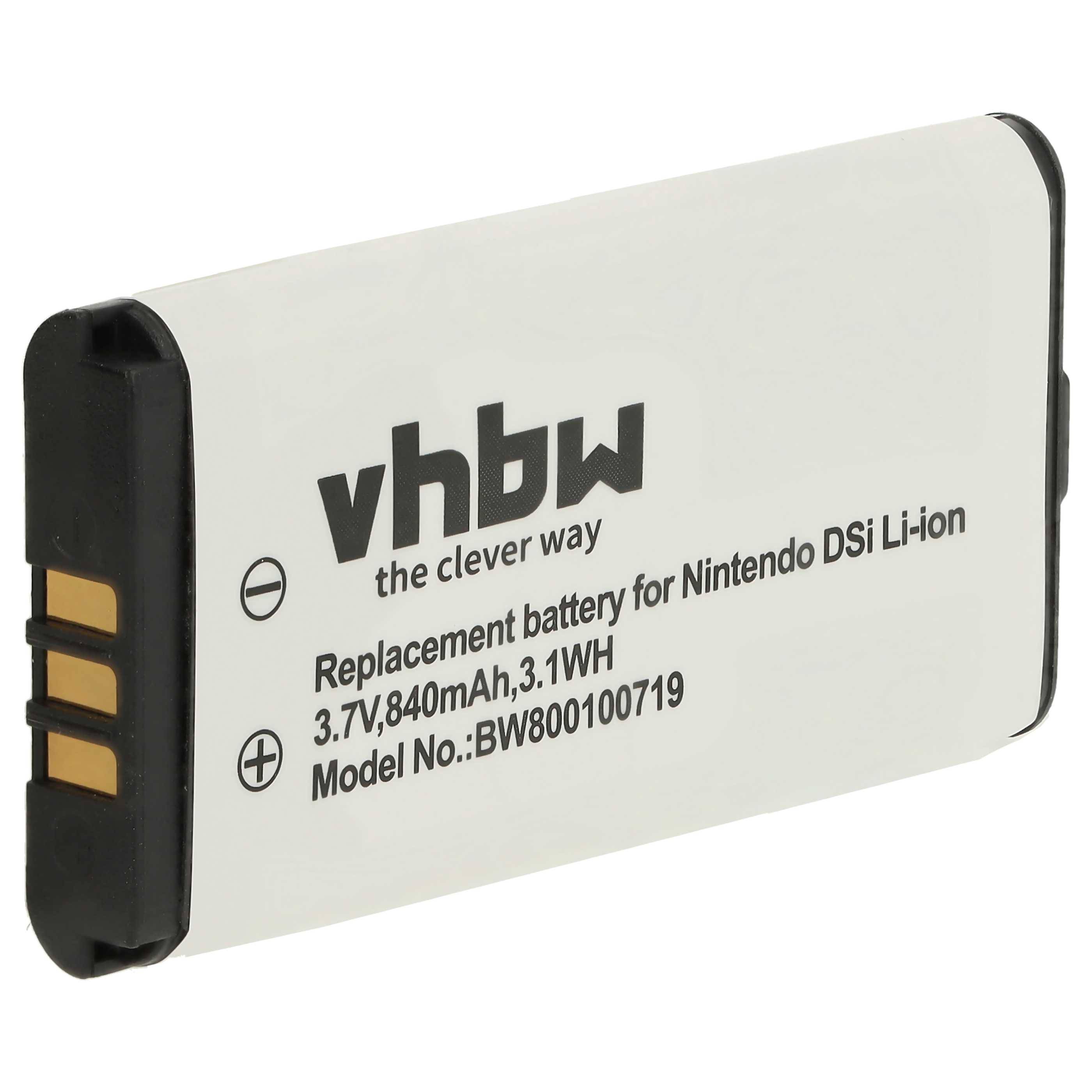 vhbw Akku kompatibel mit Nintendo DSi | NDSi Spielekonsole (840 mAh, 3,7 V, Li-Ion)-0