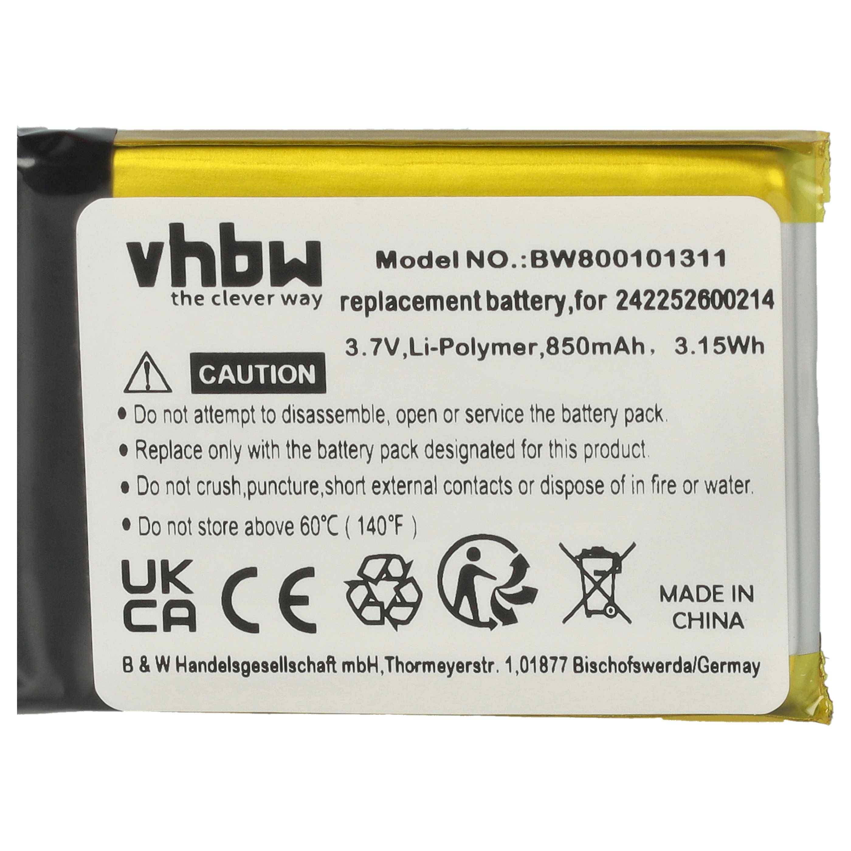 vhbw Akku kompatibel mit Philips 2577744 | 2669577 Fernbedienung Remote Control (850 mAh, 3,7 V, Li-Ion)-3