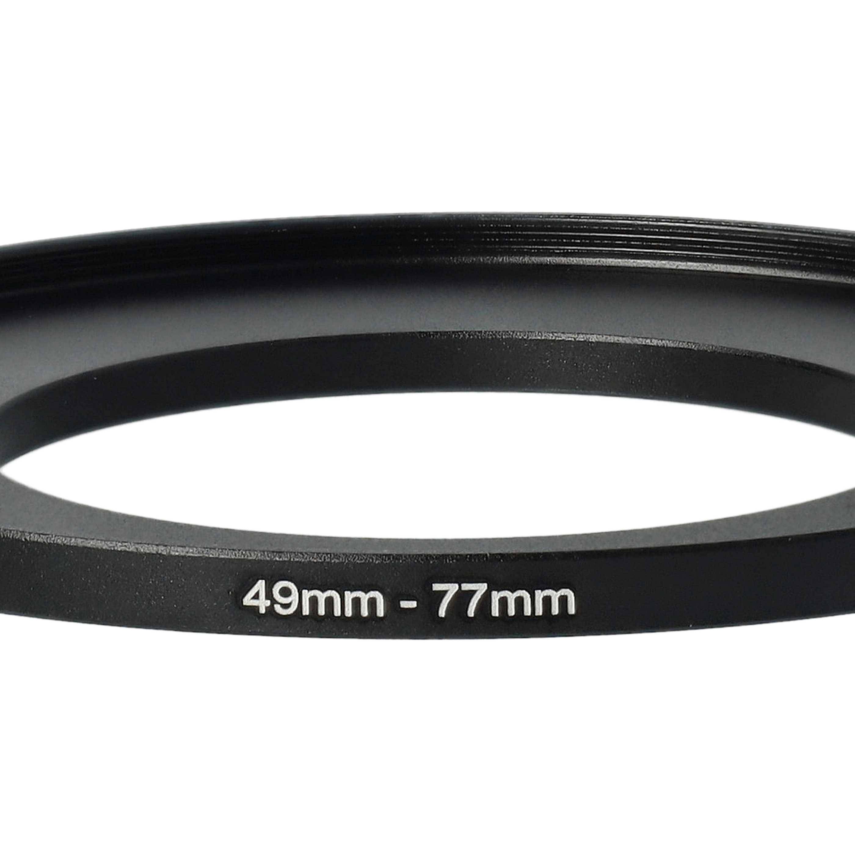 vhbw Step-Up-Ring Adapter von 49 mm auf 77 mm für Kamera Objektiv | Filteradapter, Metall, Schwarz-4
