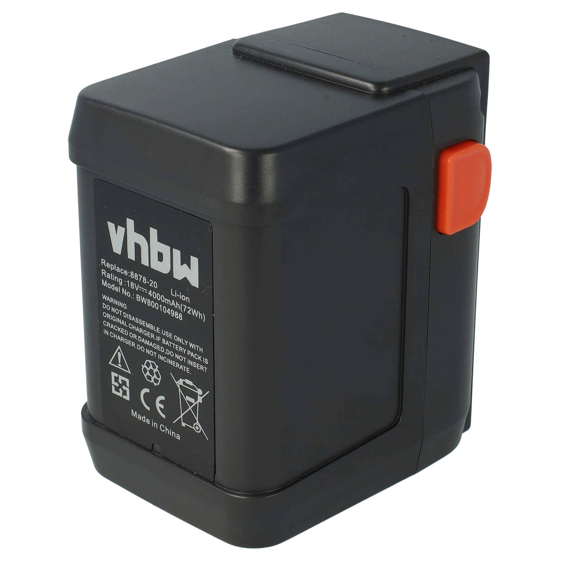 vhbw Akku kompatibel mit Gardena HighCut 48-Li Grasschere | Strauchschere (4000mAh 18V Li-Ion)-0