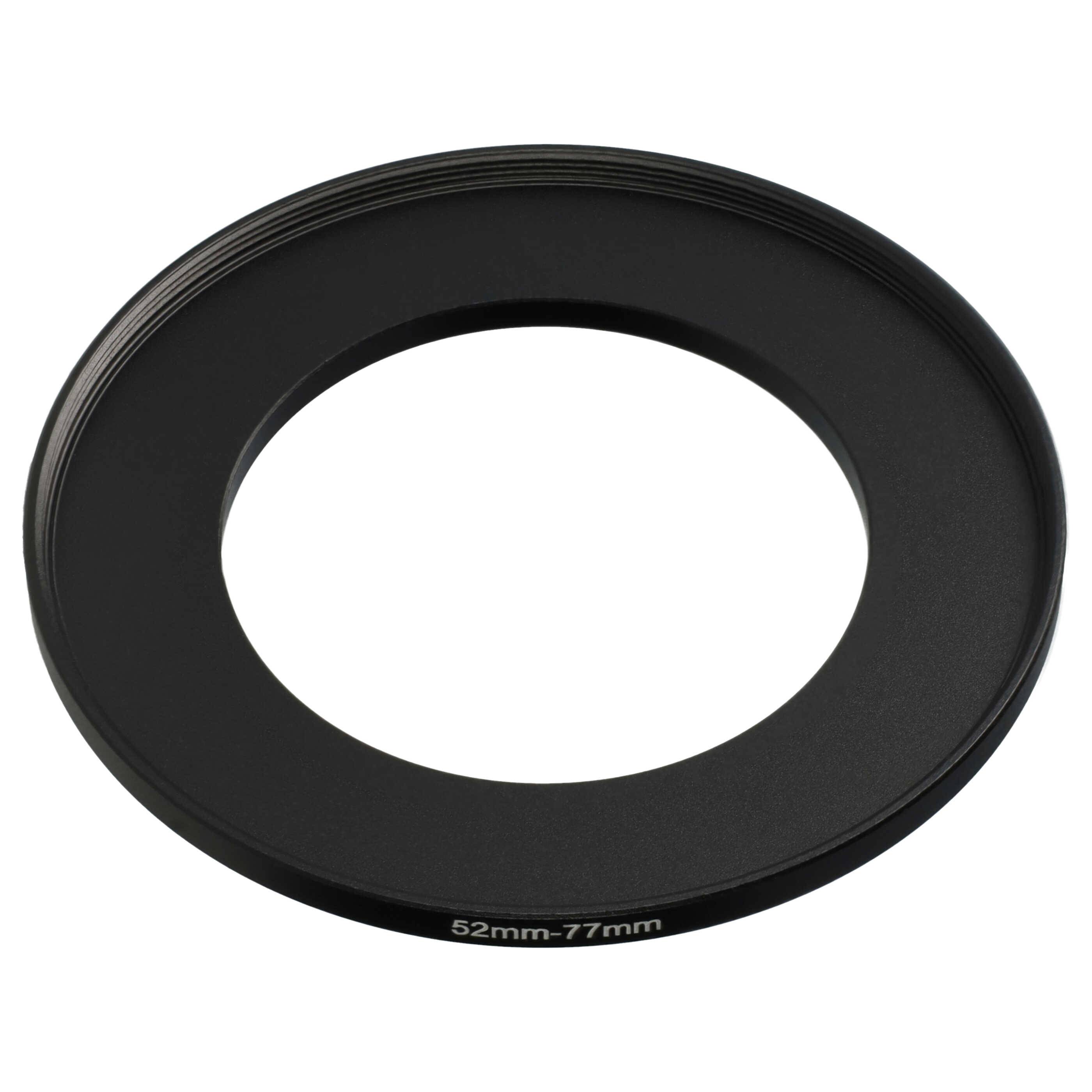 vhbw Step-Up-Ring Adapter von 52 mm auf 77 mm für Kamera Objektiv | Filteradapter, Metall, Schwarz-0