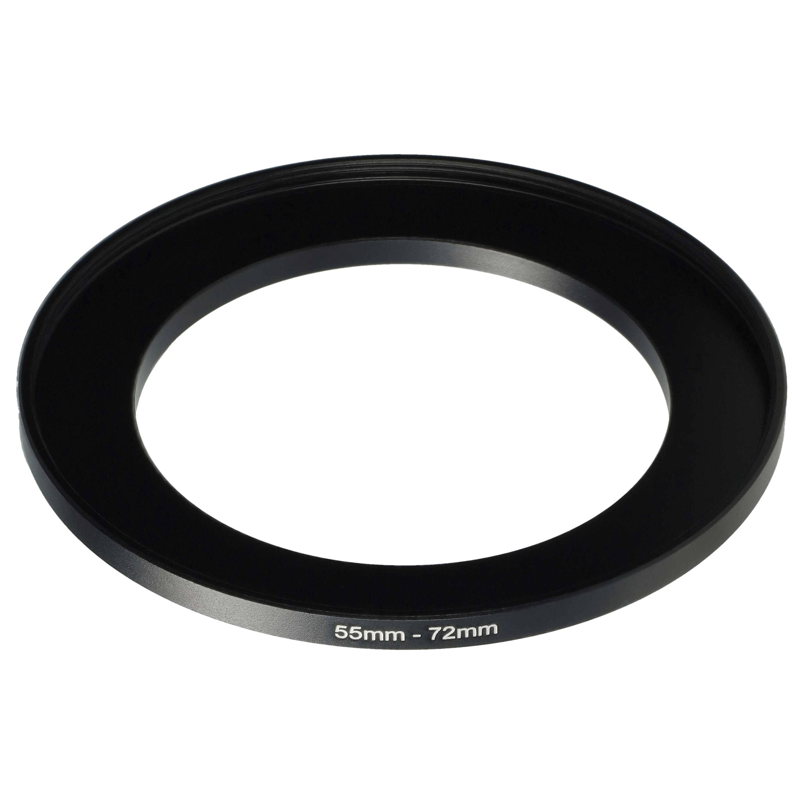 vhbw Step-Up-Ring Adapter von 55 mm auf 72 mm für Kamera Objektiv | Filteradapter, Metall, Schwarz-0