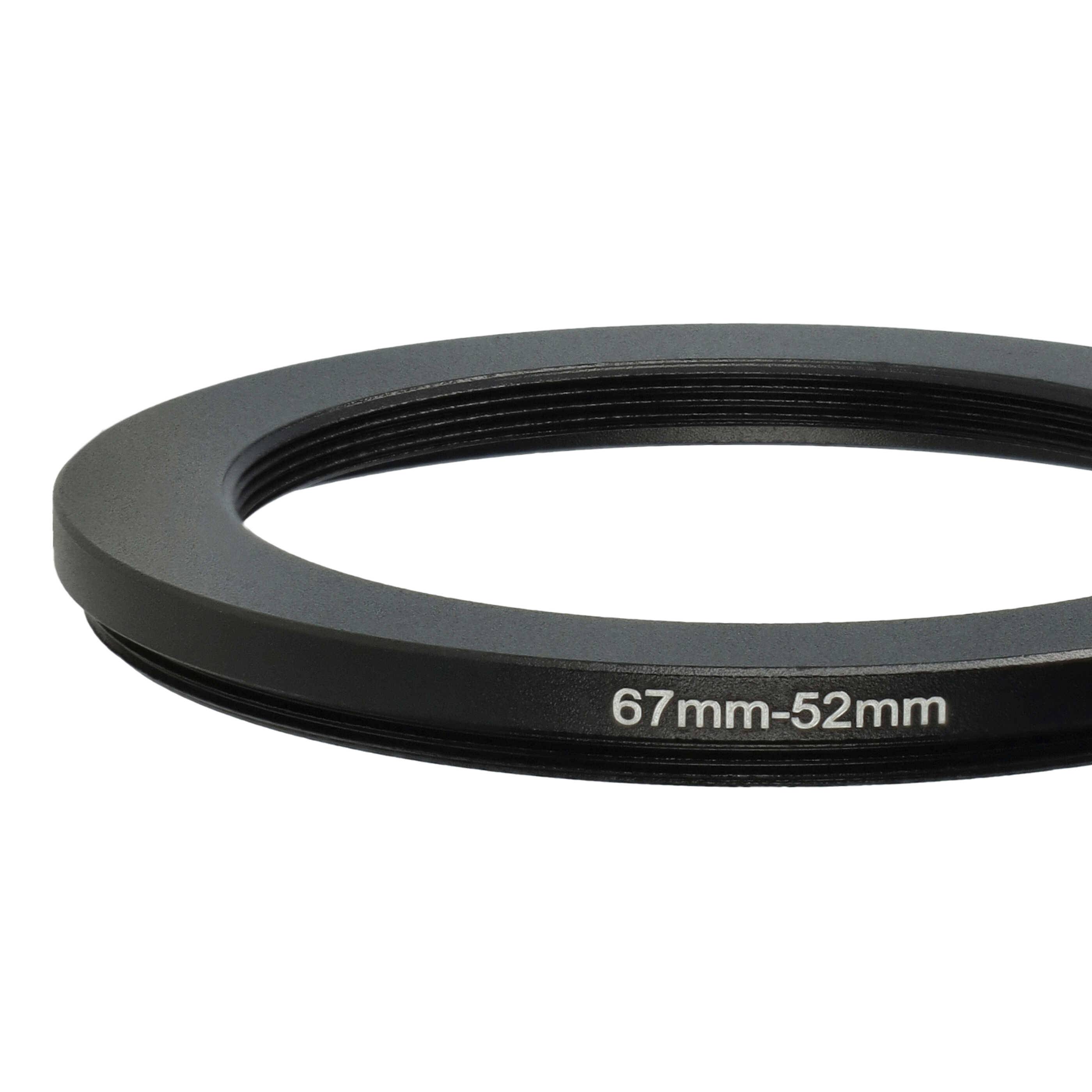 vhbw Step-Down-Ring Adapter von 67 mm auf 52 mm für Kamera Objektiv | Filteradapter, Metall, Schwarz-4