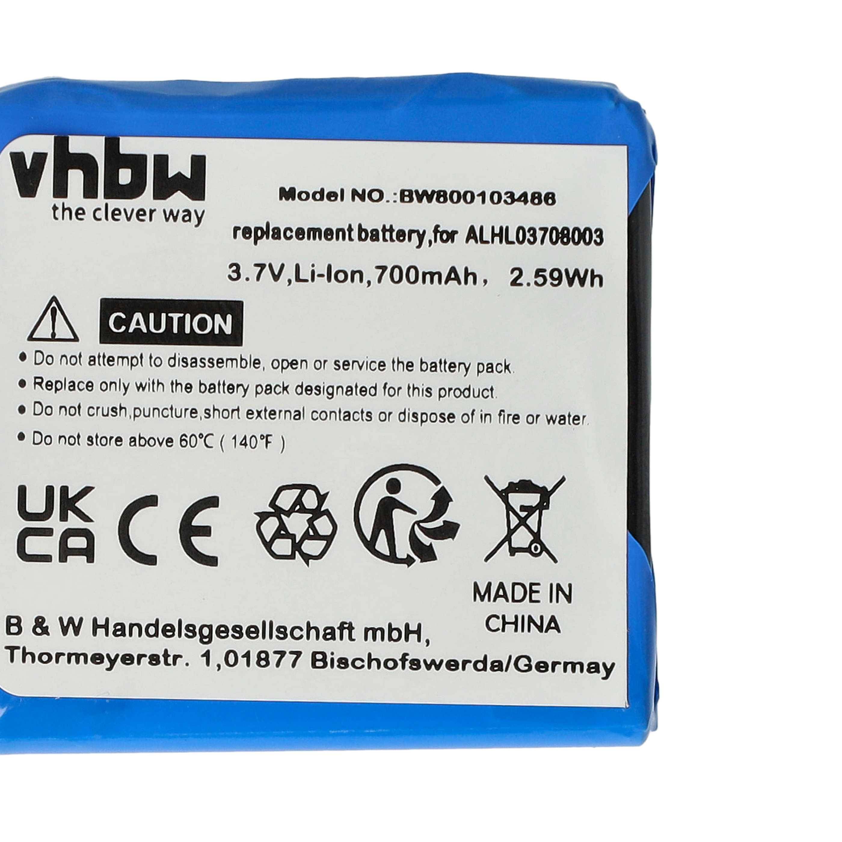 vhbw Akku kompatibel mit TomTom Start 25 | 4EN42, 20, 4EN52, 4EN.001.02 GPS Navigation Navi (700 mAh, 3,7 V, Li-Ion)-5