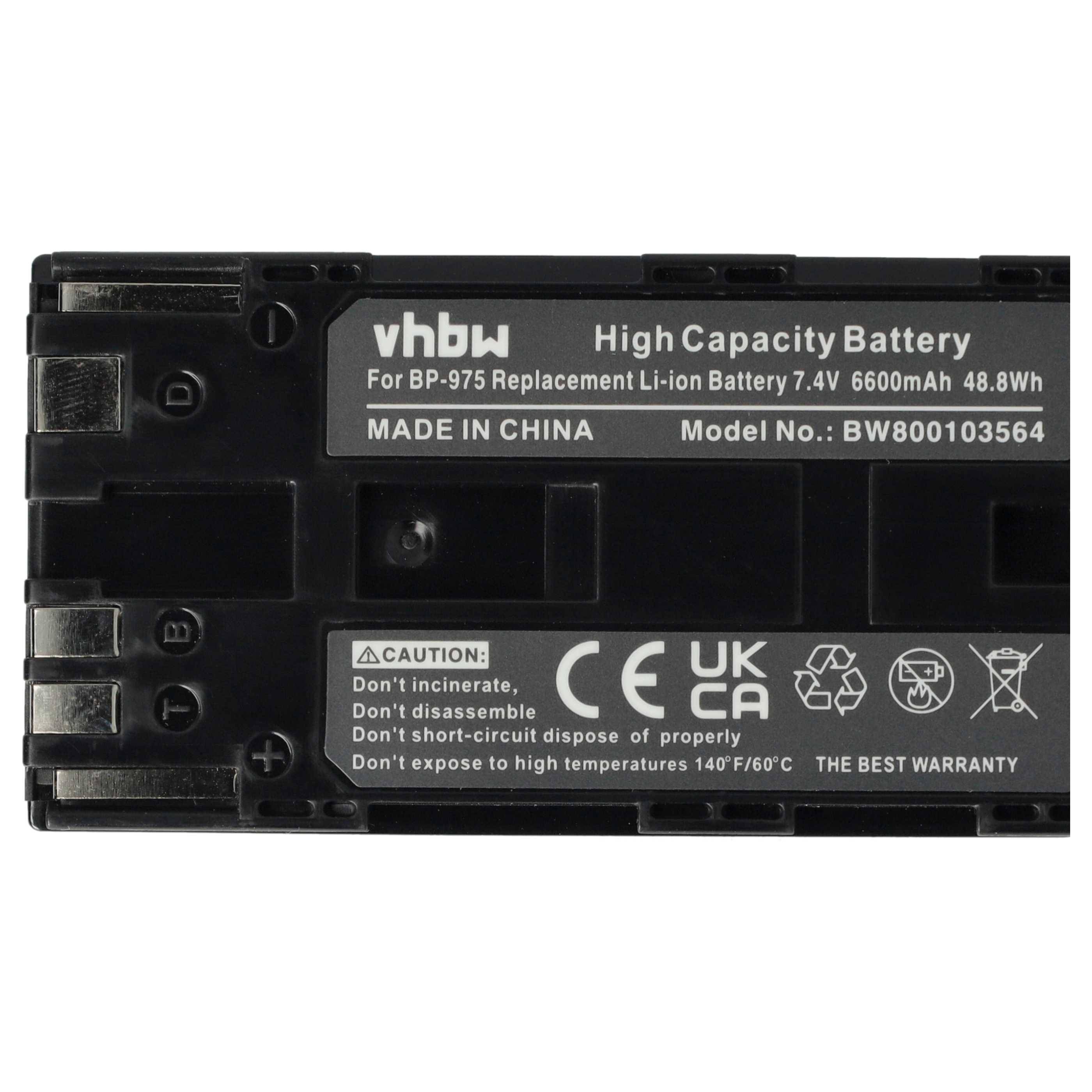 vhbw 2x Akku kompatibel mit Canon XF300 | XF305, XF100, XF105 Videokamera Camcorder (6600 mAh, 7,4 V, Li-Ion)-4