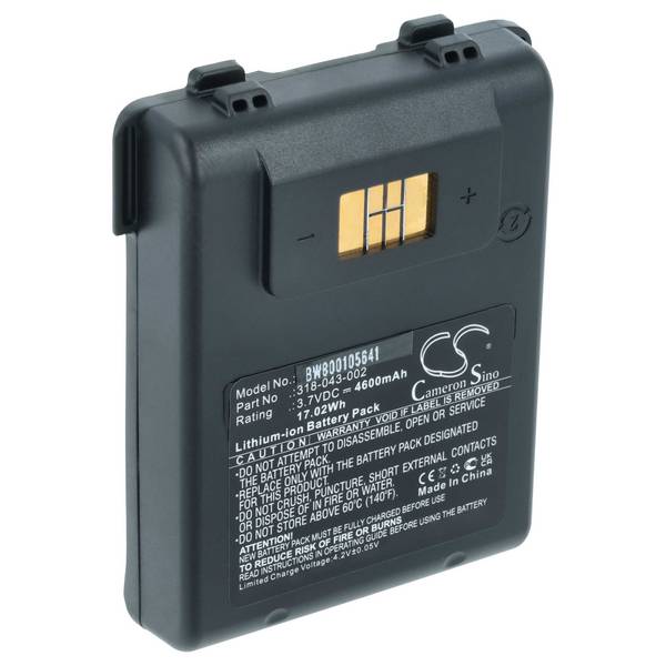 vhbw Akku Ersatz für Intermec 318-043-012 | 318-043-002, 1000AB01, 318-043-022 für Barcodescanner POS (4600 mAh, 3,7 V