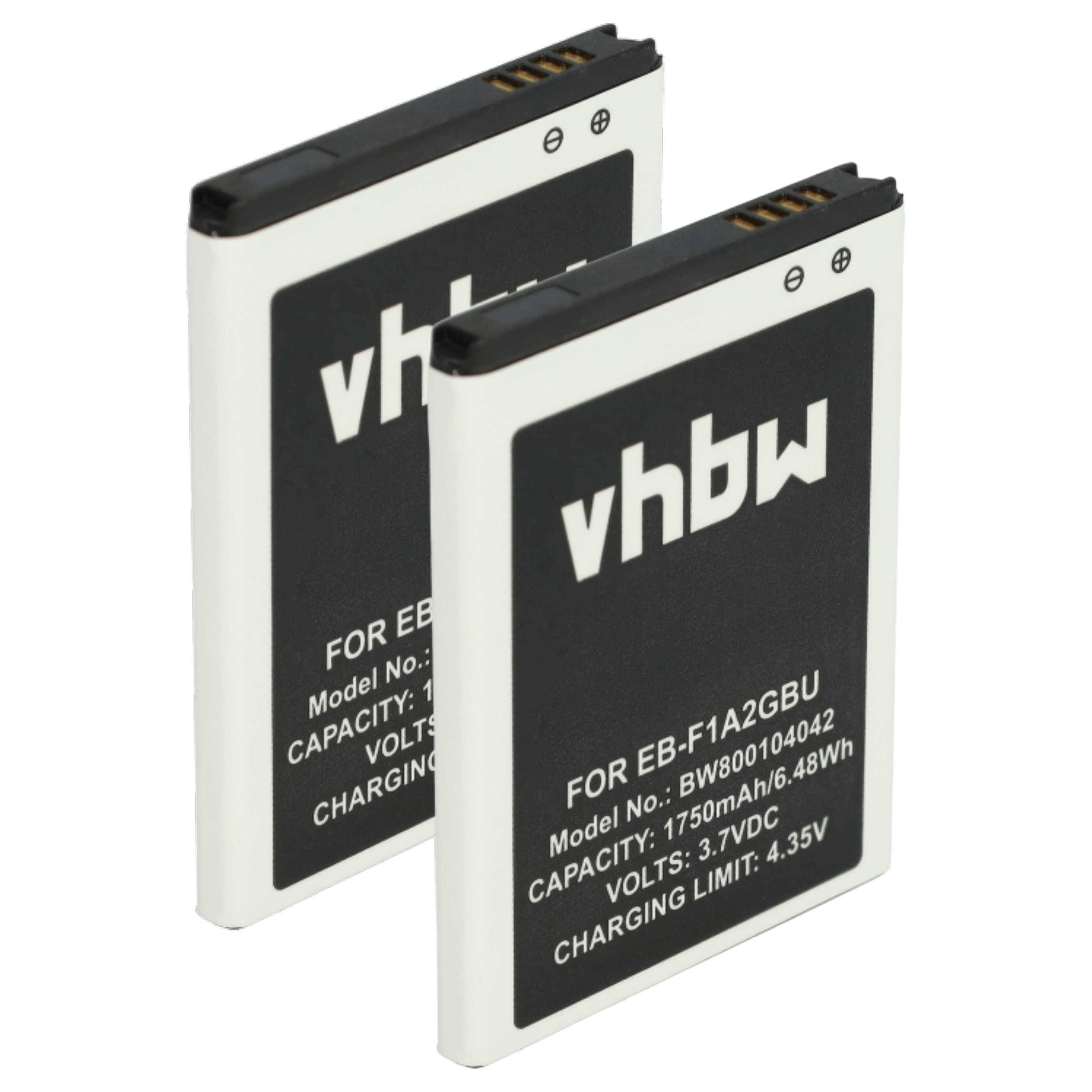 vhbw 2x Akku kompatibel mit Samsung Galaxy Style M340S | Handy Smartphone Telefon (1750 mAh, 3,7 V, Li-Ion)-0