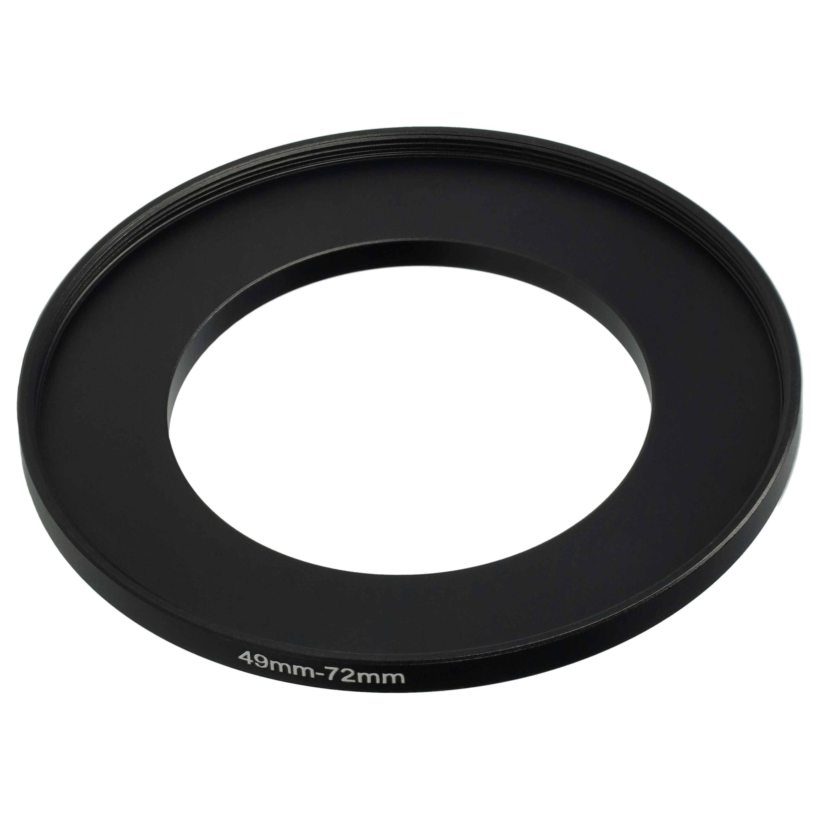 vhbw Step-Up-Ring Adapter 49mm - 72mm für Kamera Objektiv | Filteradapter, Metall Schwarz-0