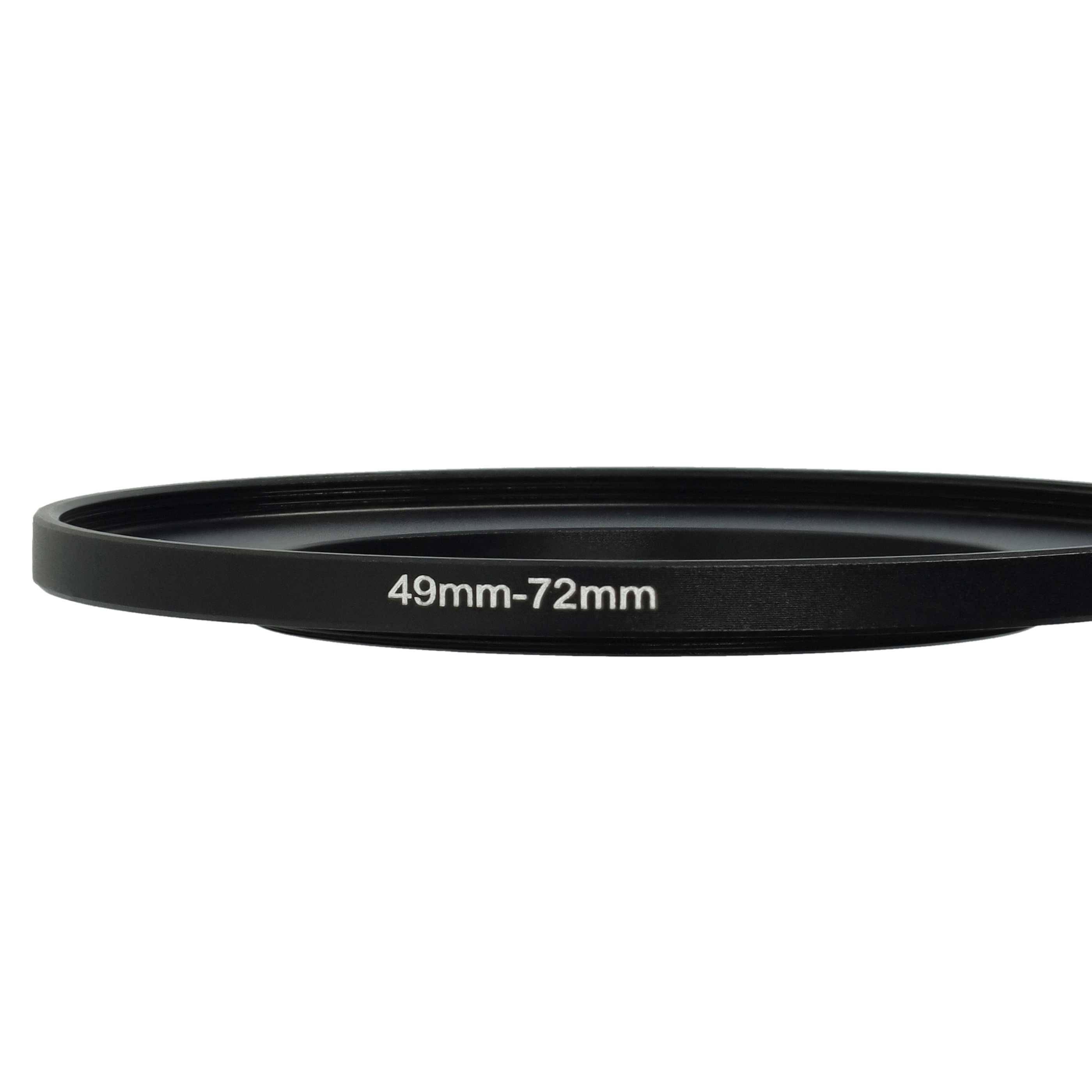 vhbw Step-Up-Ring Adapter 49mm - 72mm für Kamera Objektiv | Filteradapter, Metall Schwarz-4