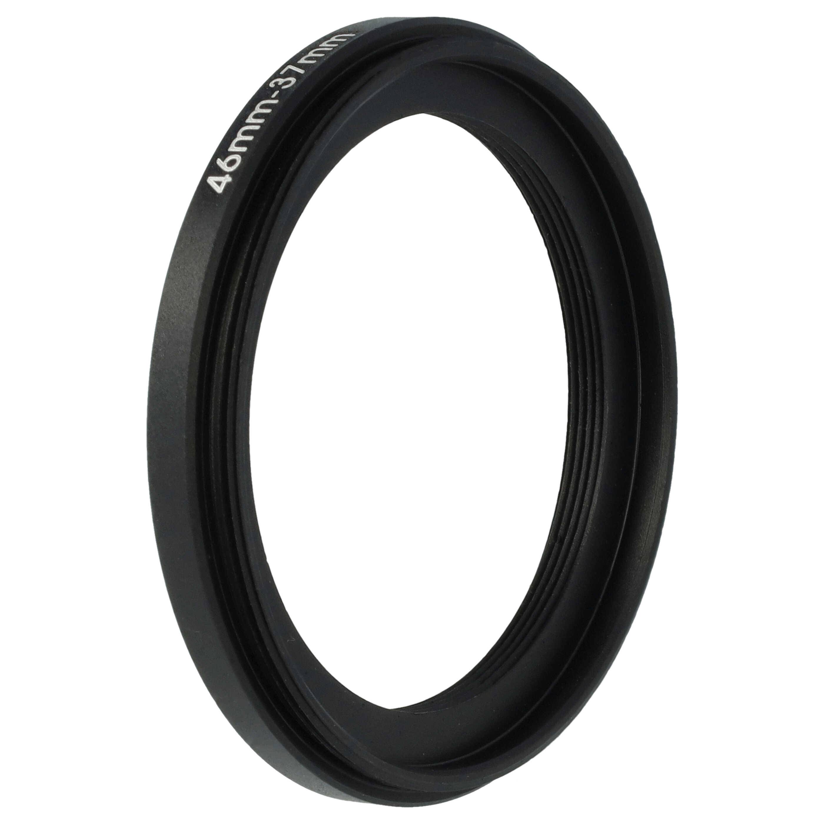 vhbw Step-Down-Ring Adapter von 46 mm auf 37 mm für Kamera Objektiv | Filteradapter, Metall Schwarz-2