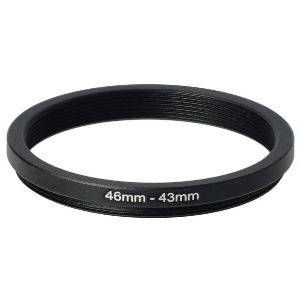 vhbw Step-Down-Ring Adapter von 46 mm auf 43 mm für Kamera Objektiv | Filteradapter, Metall Schwarz
