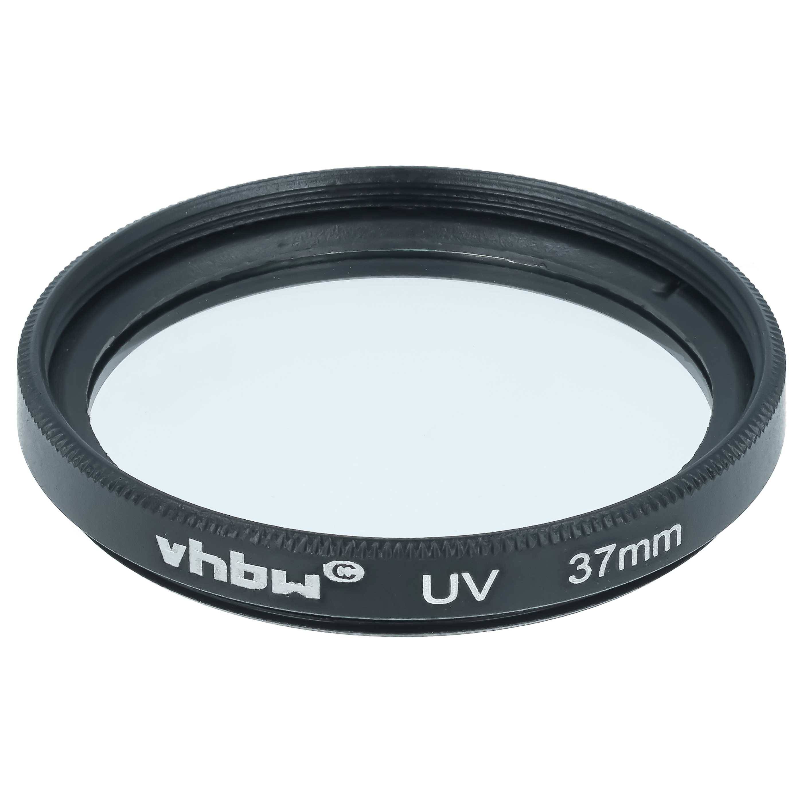 vhbw Universal UV Filter für Kamera Objektive mit 37mm Filtergewinde | UV Schutzfilter, Schwarz-0