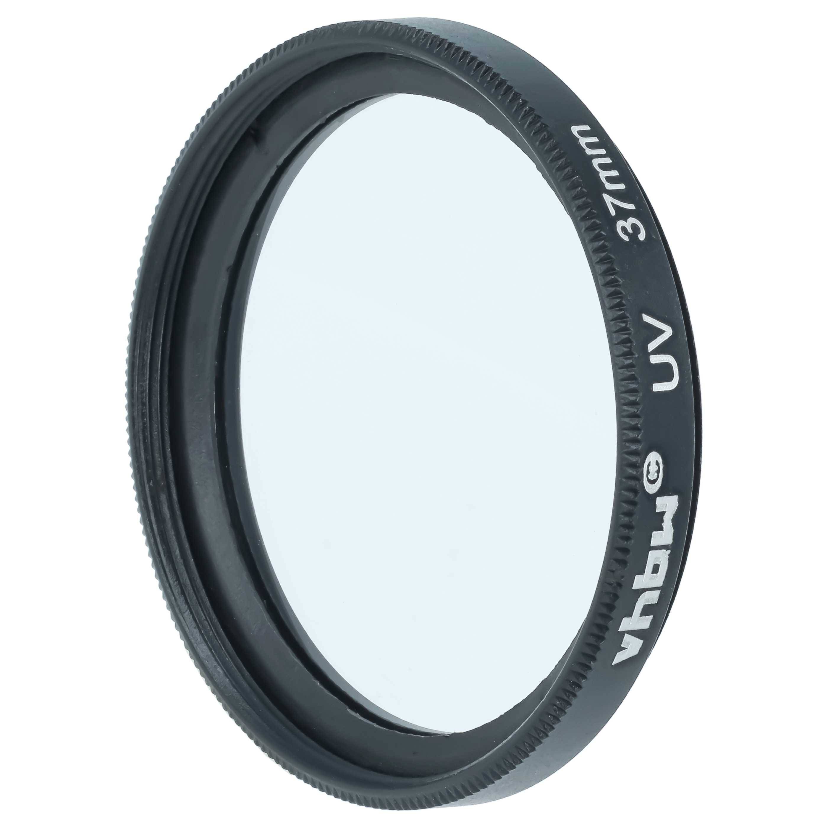 vhbw Universal UV Filter für Kamera Objektive mit 37mm Filtergewinde | UV Schutzfilter, Schwarz-2