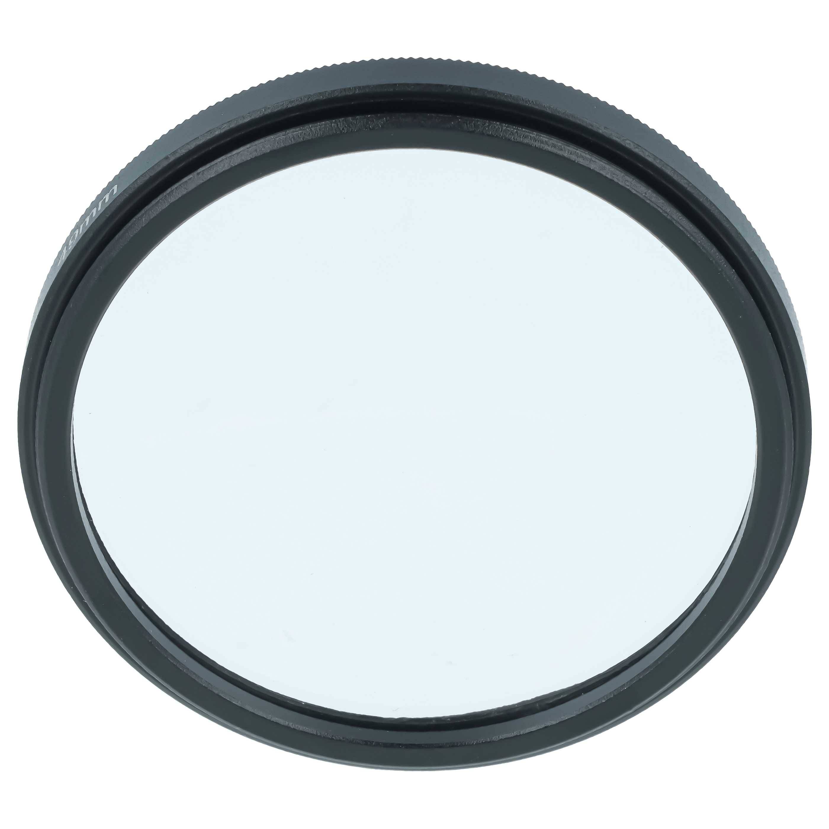 vhbw Universal UV Filter für Kamera Objektive mit 49mm Filtergewinde | UV Schutzfilter, Schwarz-1