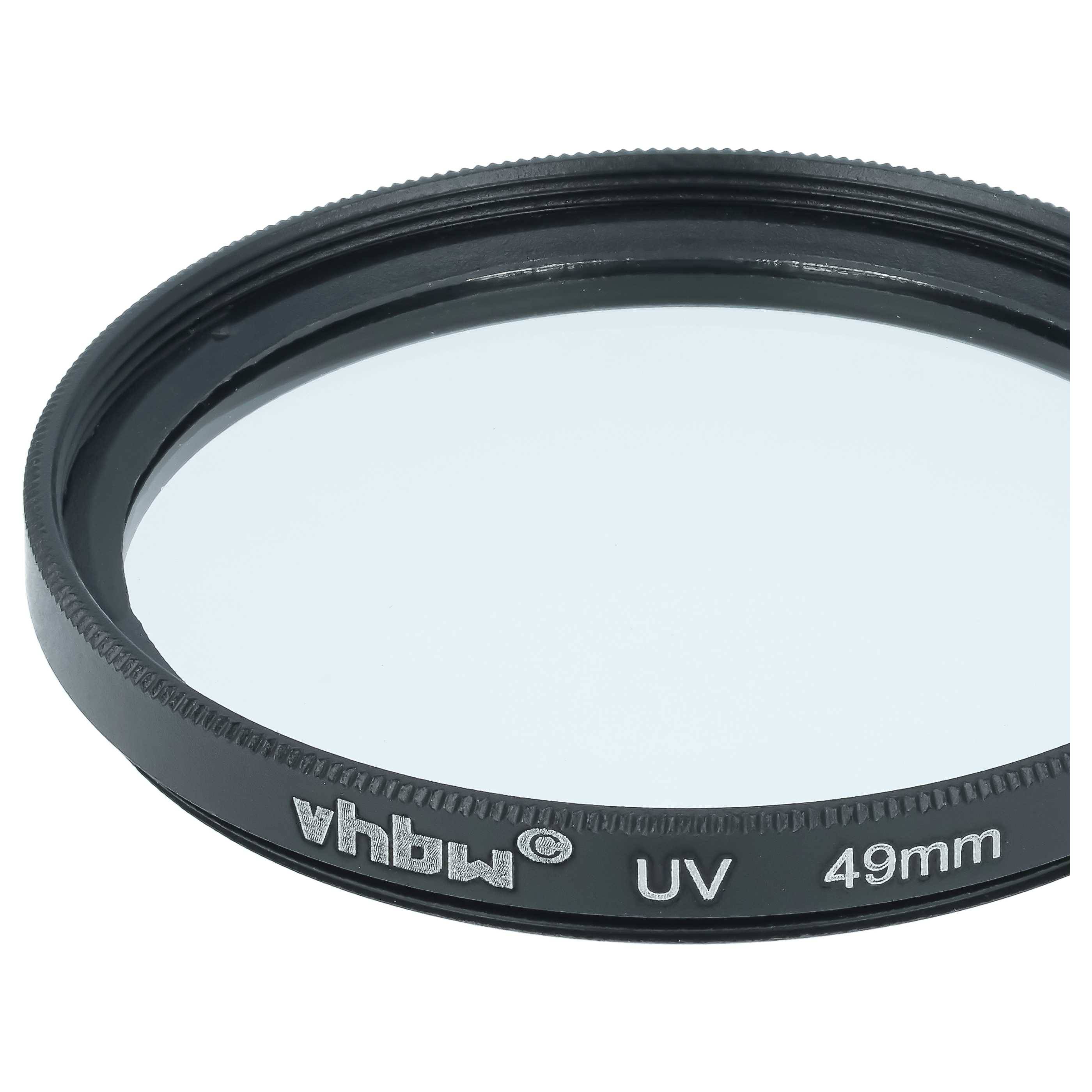 vhbw Universal UV Filter für Kamera Objektive mit 49mm Filtergewinde | UV Schutzfilter, Schwarz-3