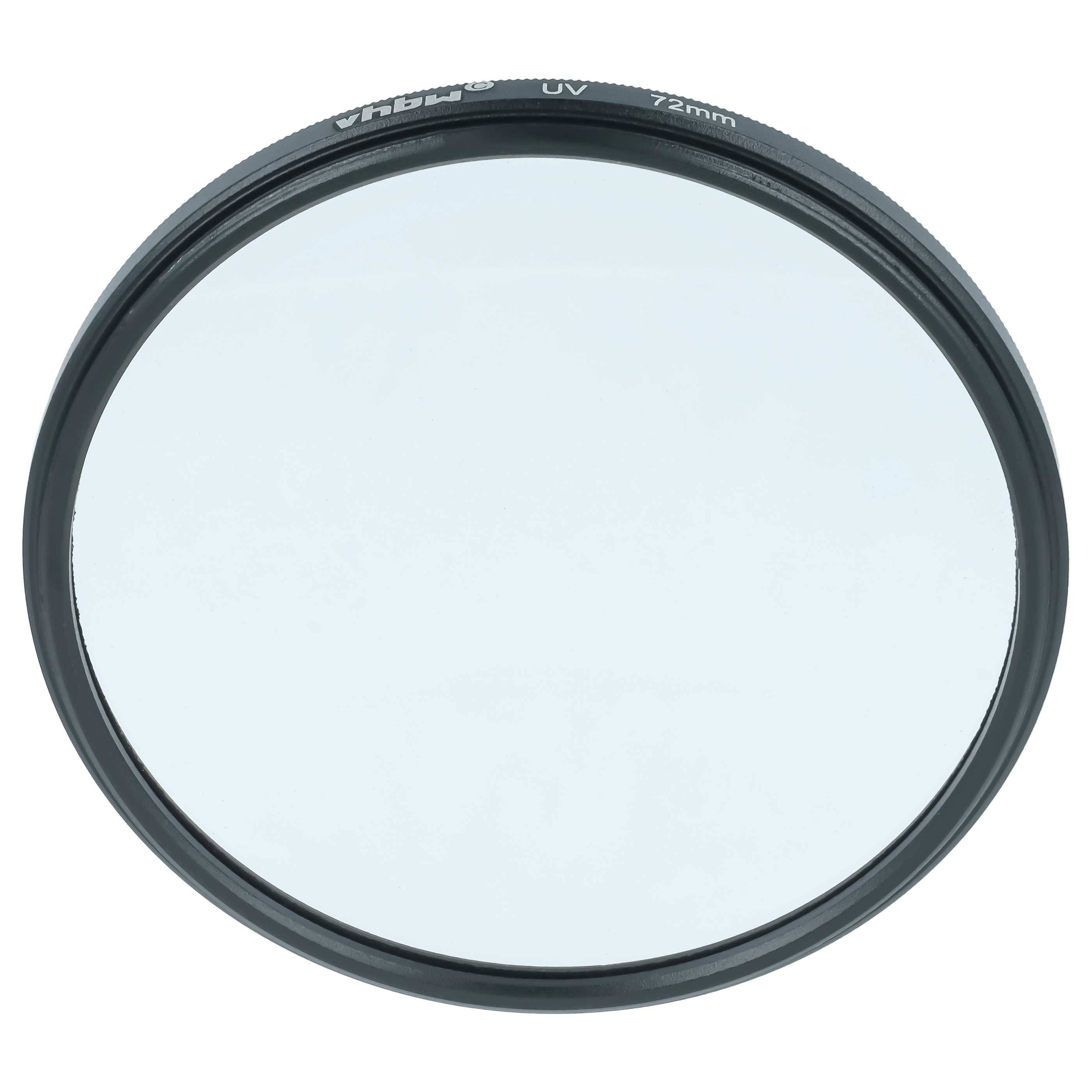 vhbw Universal UV Filter für Kamera Objektive mit 72mm Filtergewinde | UV Schutzfilter, Schwarz-1