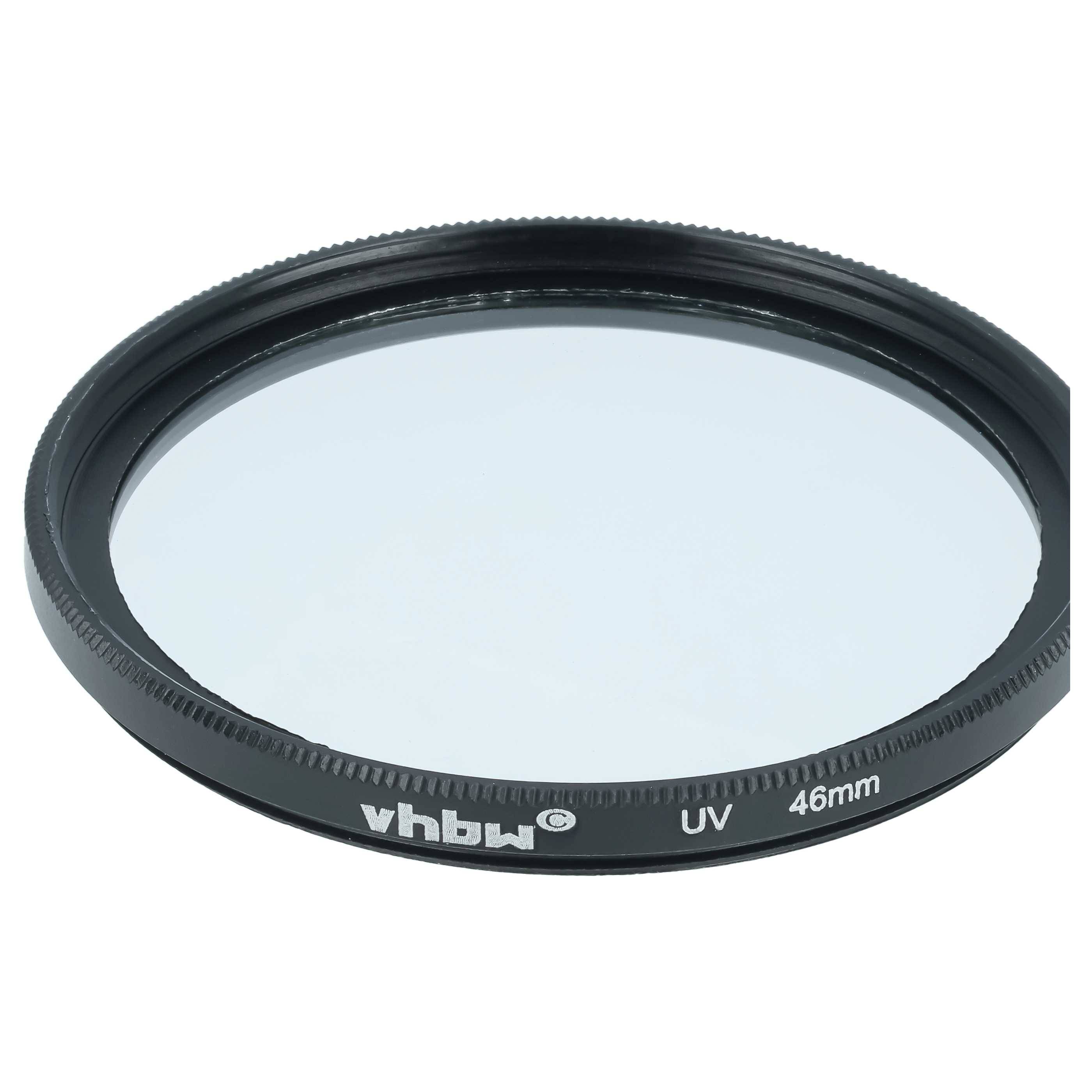 vhbw Universal UV Filter für Kamera Objektive mit 46mm Filtergewinde | UV Schutzfilter, Schwarz-2