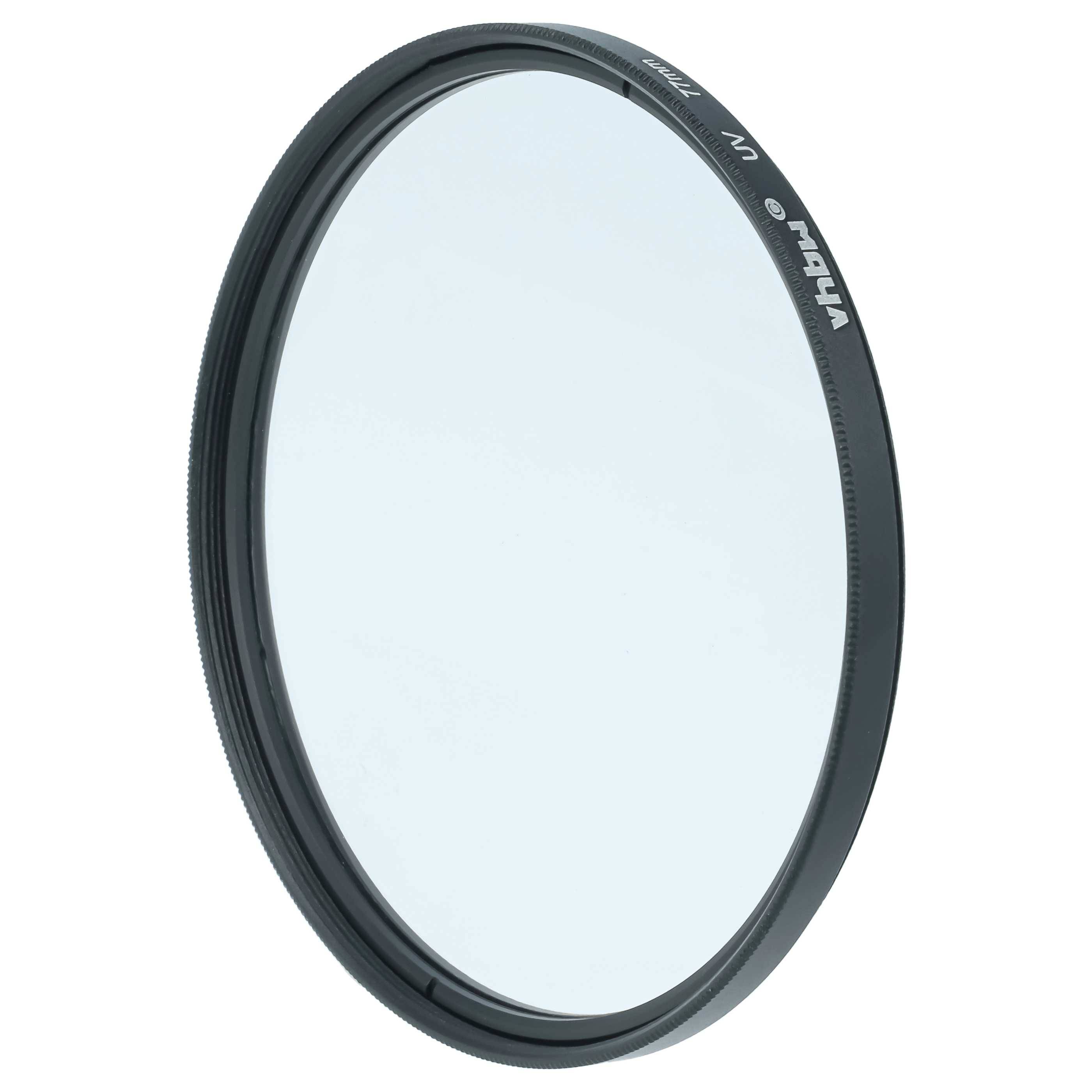 vhbw Universal UV Filter für Kamera Objektive mit 77mm Filtergewinde | UV Schutzfilter, Schwarz-2