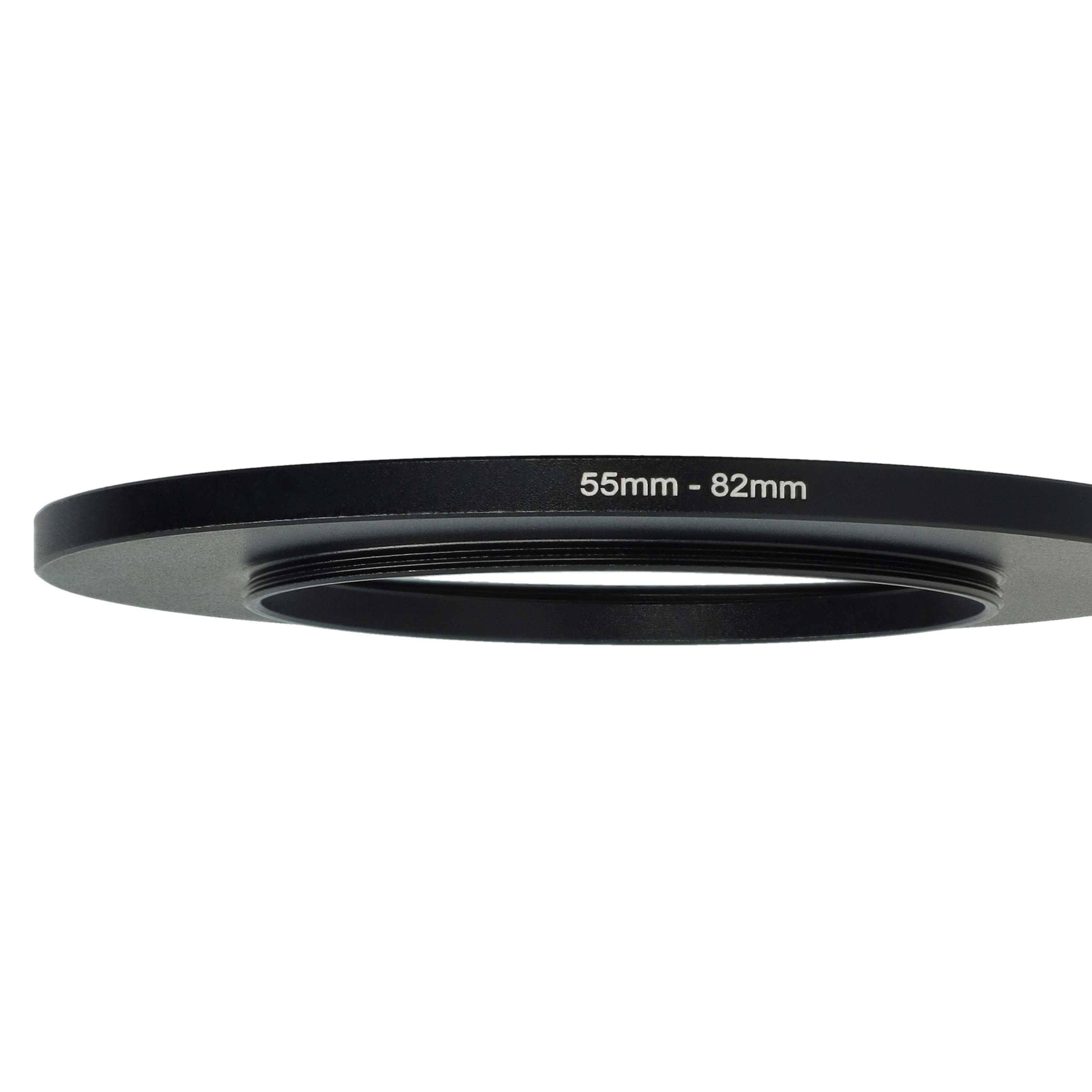 vhbw Step-Up-Ring Adapter 55mm - 82mm für Kamera Objektiv | Filteradapter, Metall Schwarz-4