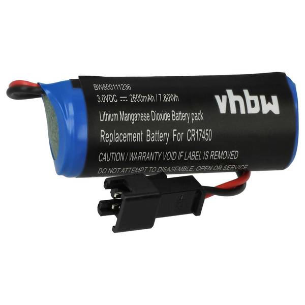 vhbw Akku Ersatz für CR17450E-R | CR17450ER, CR17450 für PLC Programmable Logic Controller (2600 mAh, 3 V, Li-Ion)