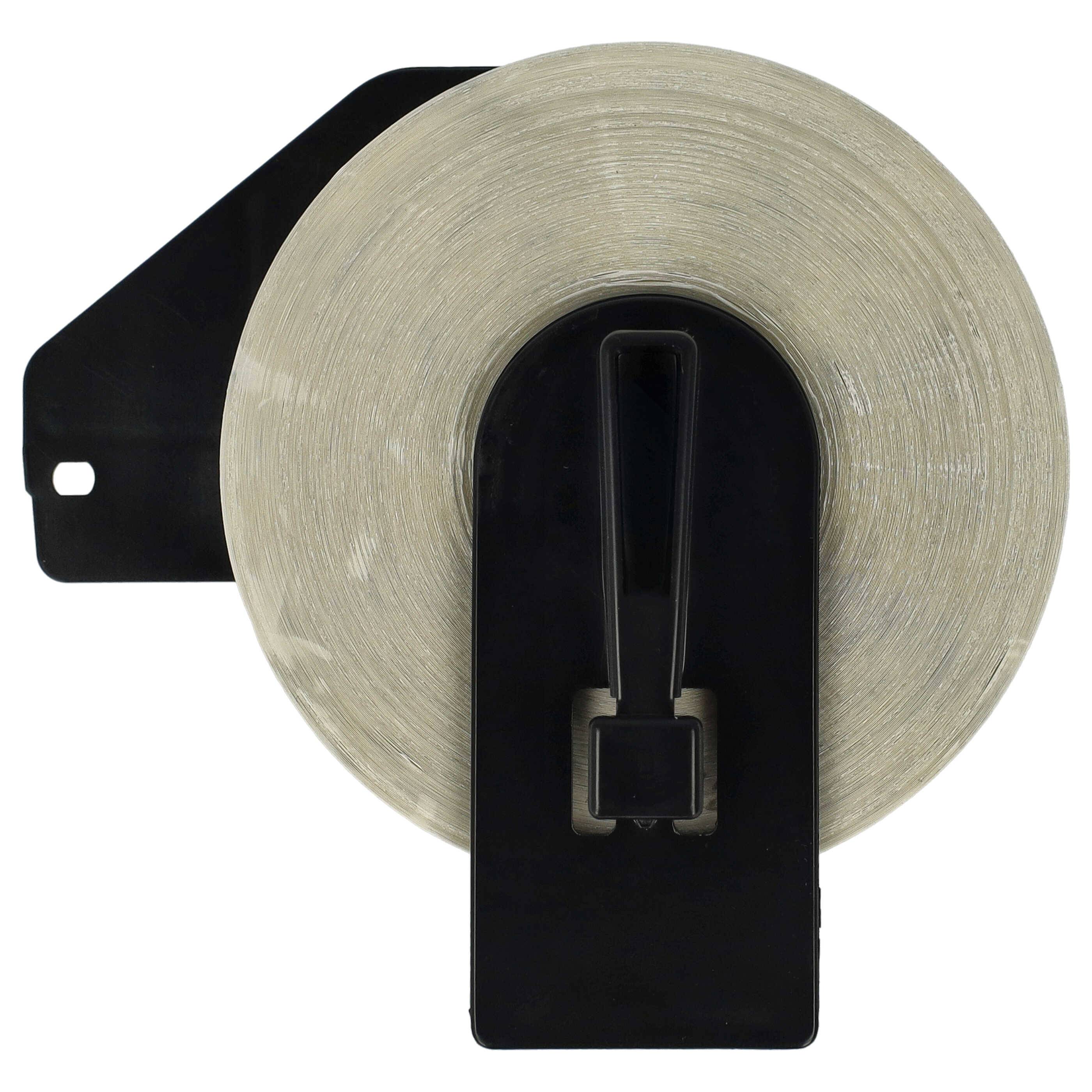 vhbw 2x Etiketten-Rolle mit Halter 29mm x 30,48m (1 Etikette) Ersatz für Brother DK-22210 für Etiketten-Drucker-2