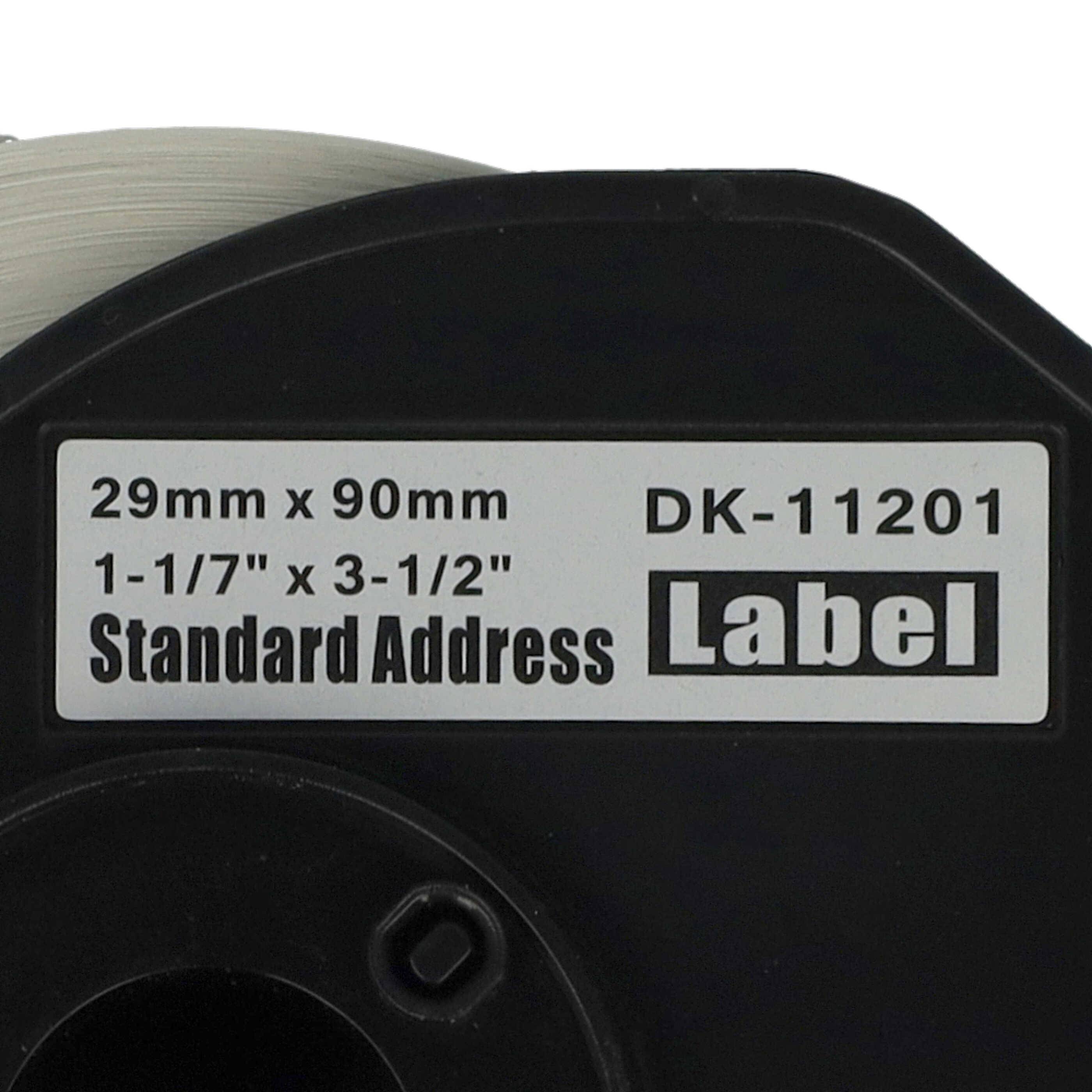 vhbw 2x Etiketten-Rolle mit Halter 29mm x 90mm (400 Etiketten) kompatibel mit Brother PT QL-820NWB Etiketten-Drucker-3