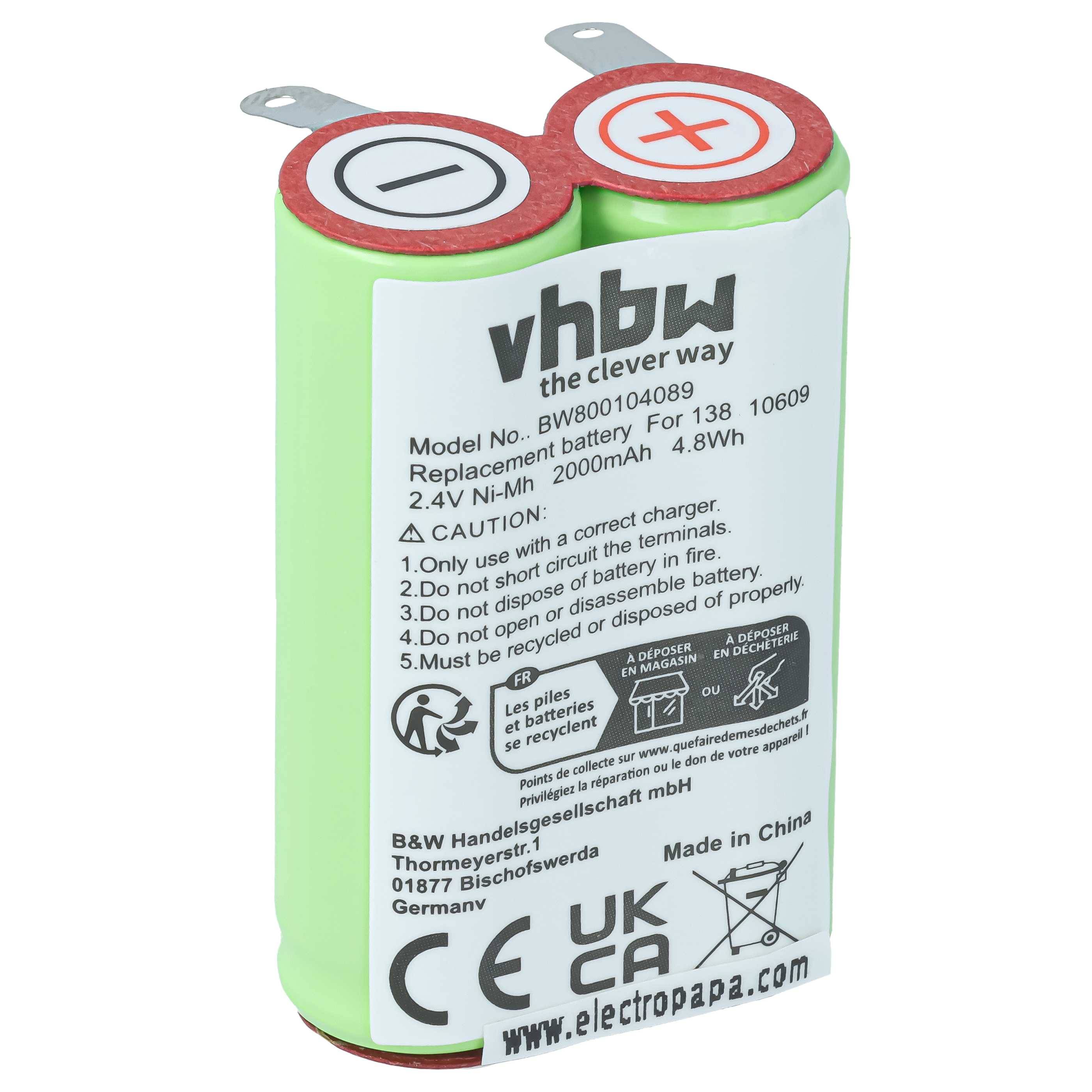 vhbw Akku kompatibel mit Norelco 482213810728 | 6828XL, 6891XL, 7867XL, 8831XL, 8880XL, 8881X, 8881XL Rasierer (2000 mAh-0