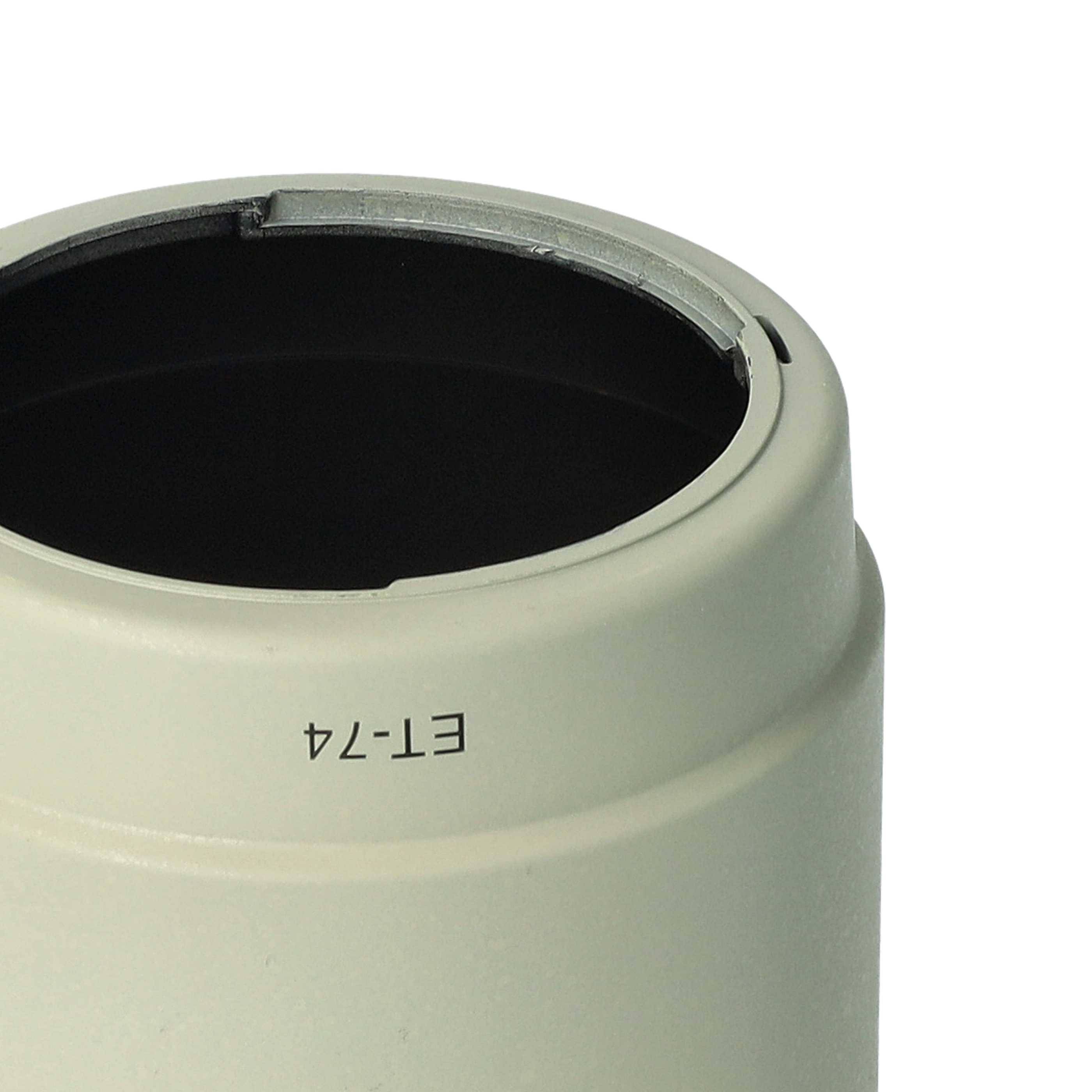 vhbw Gegenlichtblende kompatibel mit Canon EF 70-200mm F4 L USM | EF 70-200mm F4 L IS USM 67mm Objektiv, Grau Weiß-4