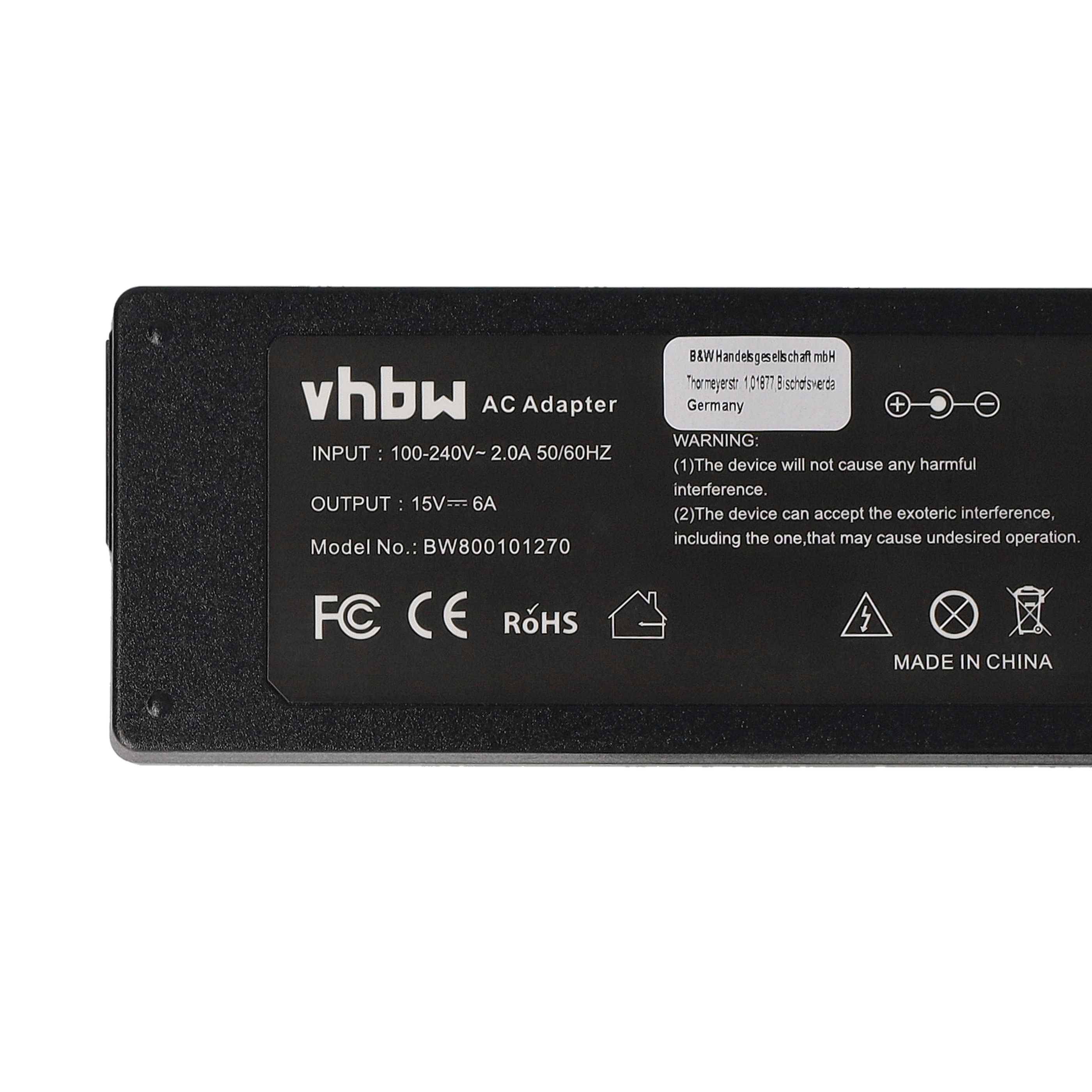 vhbw Netzteil kompatibel mit Toshiba Satellite 1415-S174 | 1800-S204, 1800-S254, 1500, 1555, 1800-S202 Notebook, 90 W-4