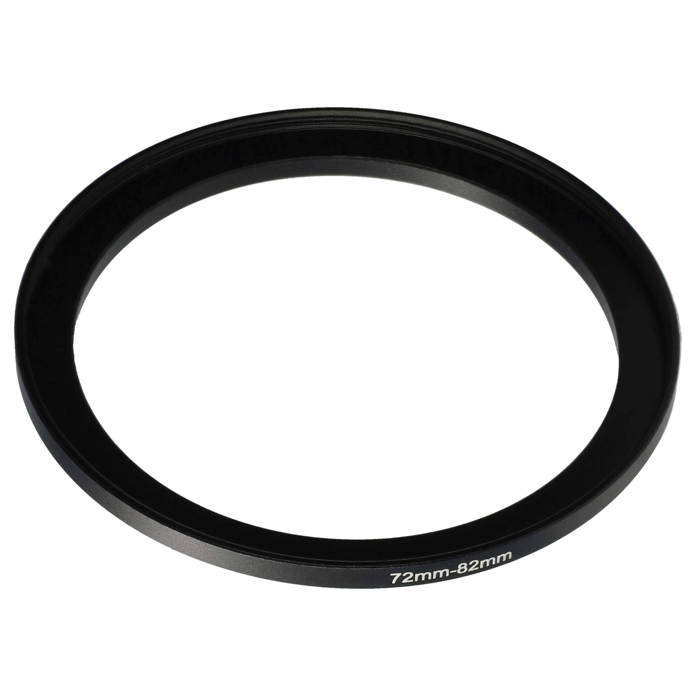 vhbw Step-Up-Ring Adapter 72mm - 82mm für Kamera Objektiv | Filteradapter, Metall Schwarz-0