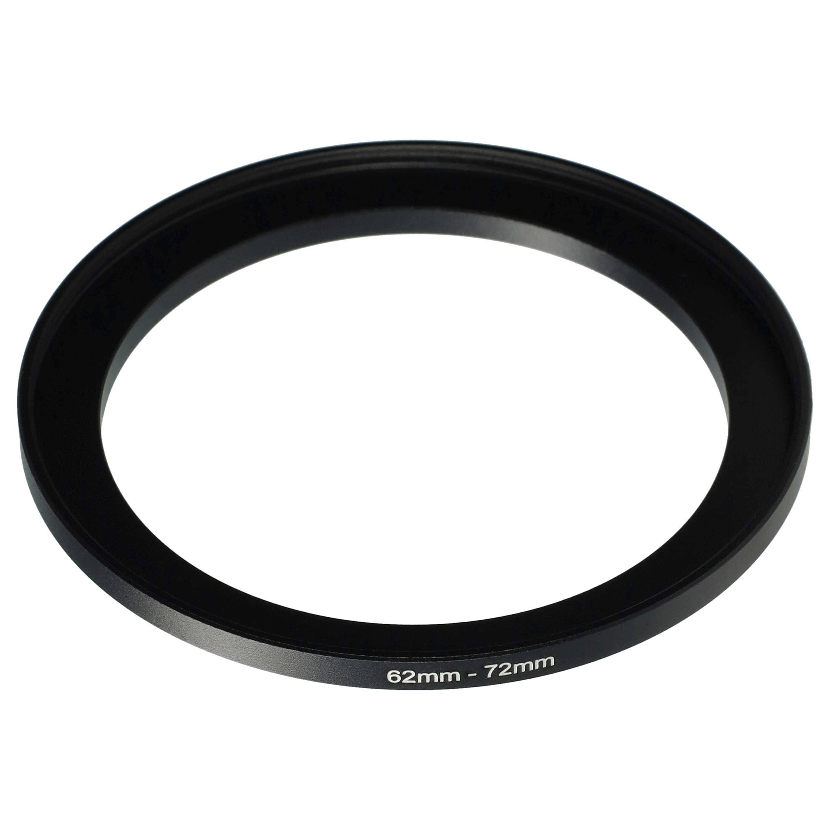 vhbw Step-Up-Ring Adapter 62mm - 72mm für Kamera Objektiv | Filteradapter, Metall Schwarz-0