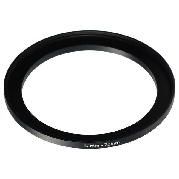 vhbw Step-Up-Ring Adapter 62mm - 72mm für Kamera Objektiv | Filteradapter, Metall Schwarz