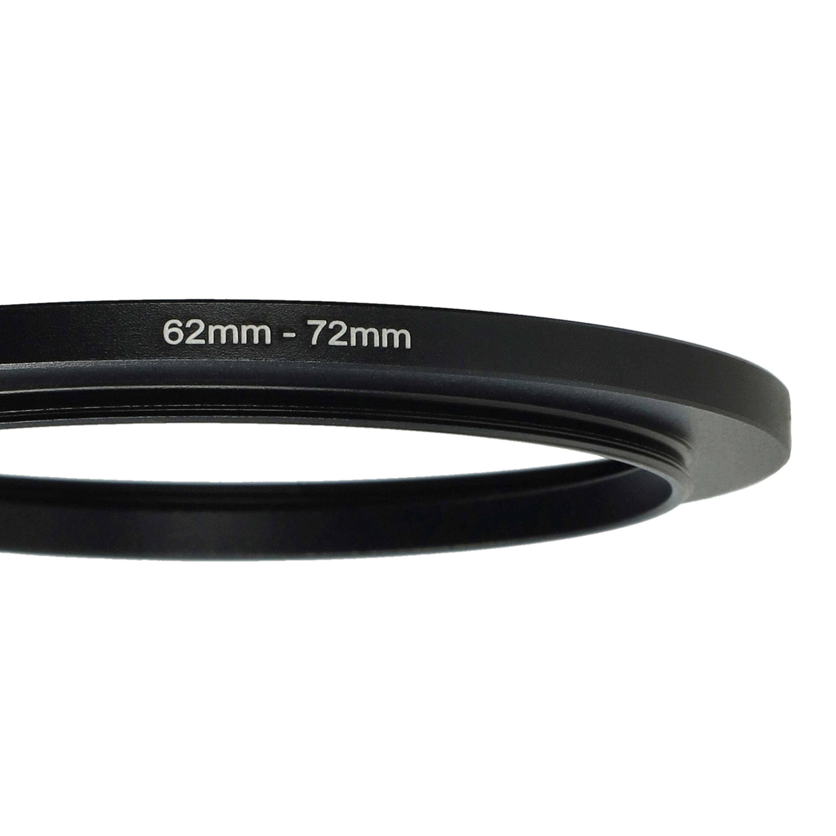 vhbw Step-Up-Ring Adapter 62mm - 72mm für Kamera Objektiv | Filteradapter, Metall Schwarz-4