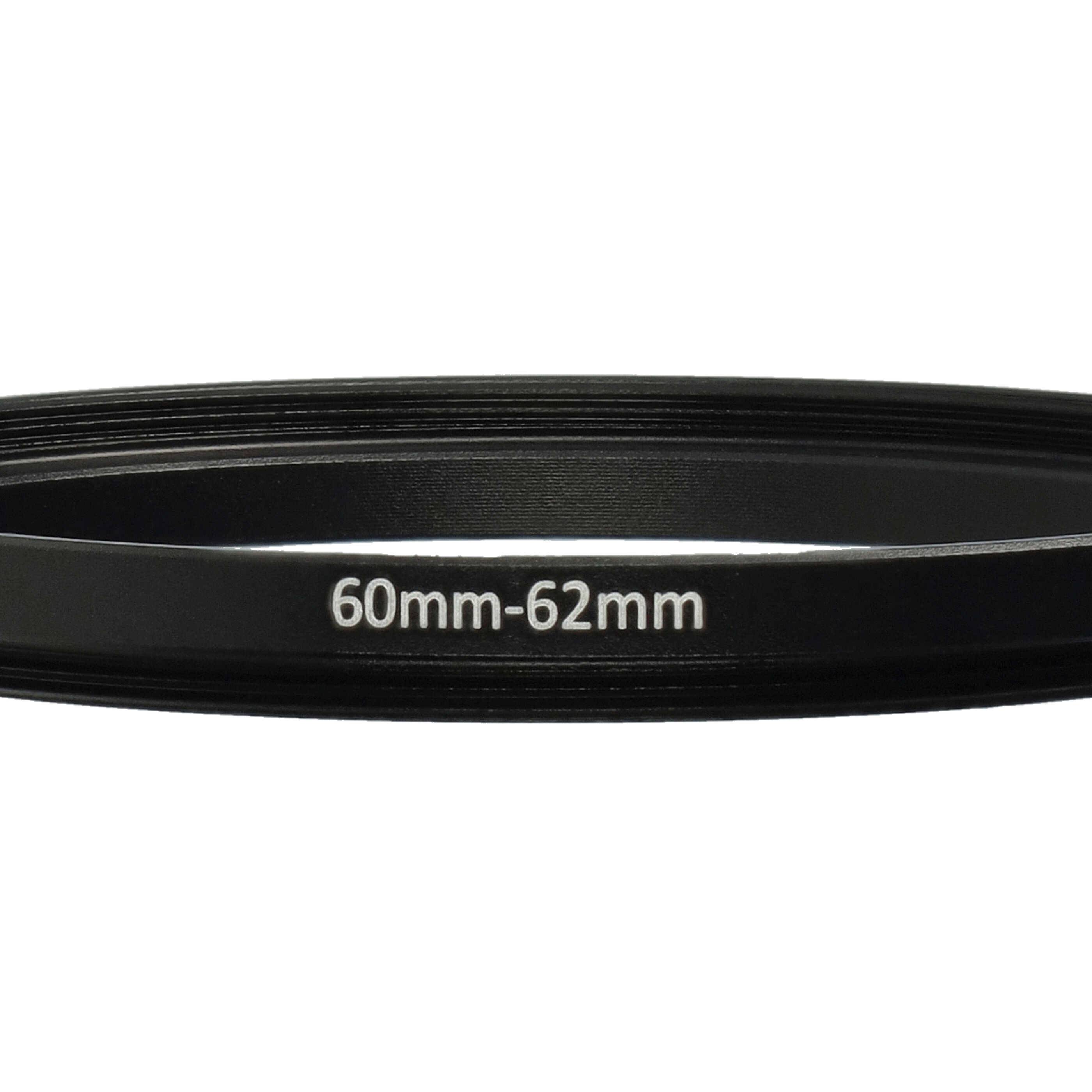 vhbw Step-Up-Ring Adapter von 60 mm auf 62 mm für Kamera Objektiv | Filteradapter, Metall, Schwarz-4