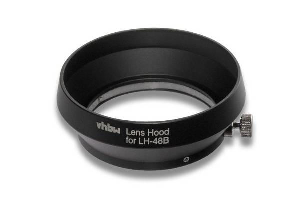 vhbw Gegenlichtblende kompatibel mit Olympus M. Zuiko Digital ED 1:1.8/17mm 46mm | Objektiv Schwarz, Metall, Rund -