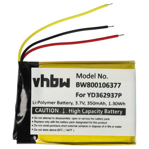 vhbw Akku kompatibel mit GoPro Wi-Fi Remote | ARMTE-001 Fernbedienung Remote Control (350 mAh, 3,7 V, Li-Polymer)