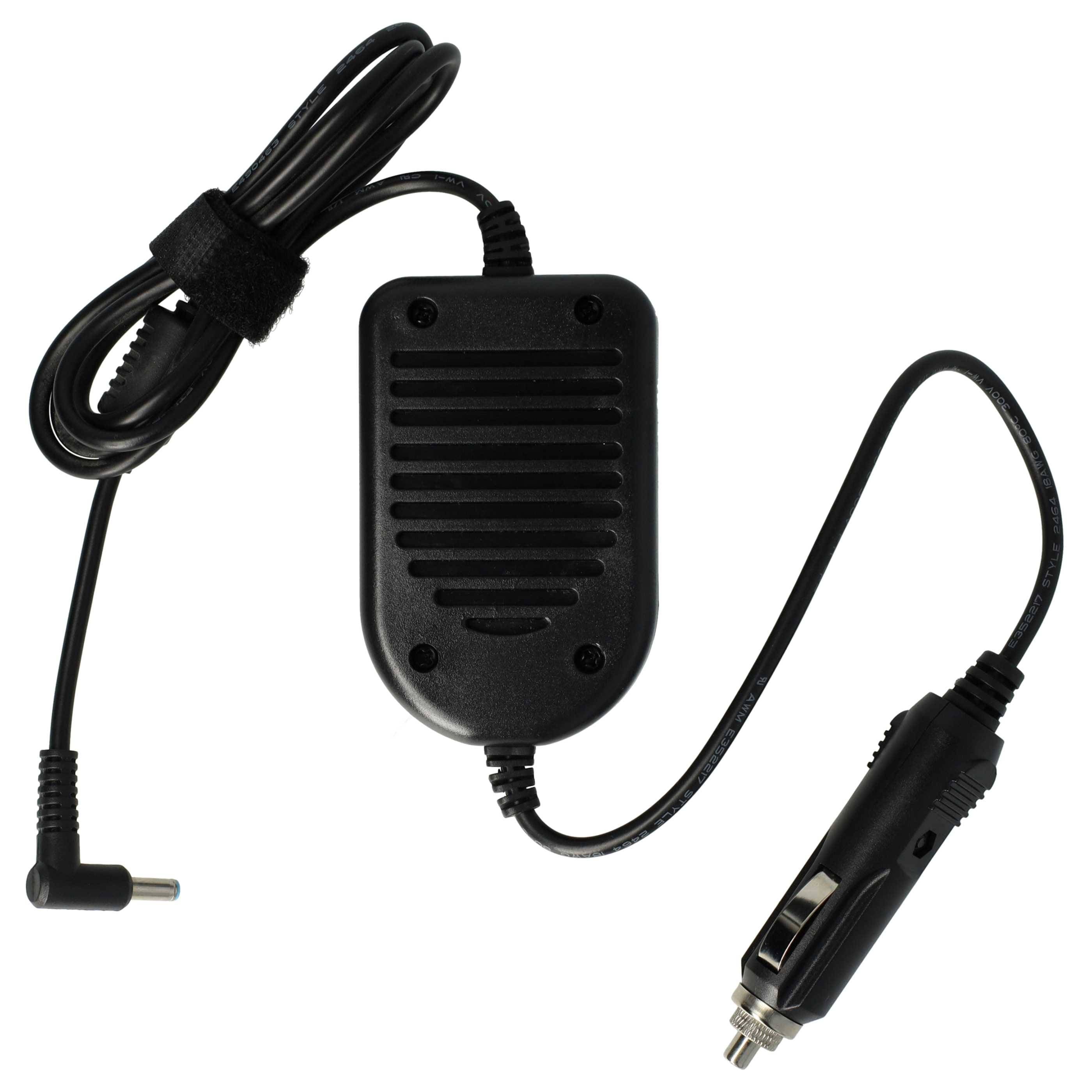vhbw KFZ-Ladekabel kompatibel mit HP Chromebook 14 G1 Notebook | 12V Ladegerät Schwarz 3.34 A-3