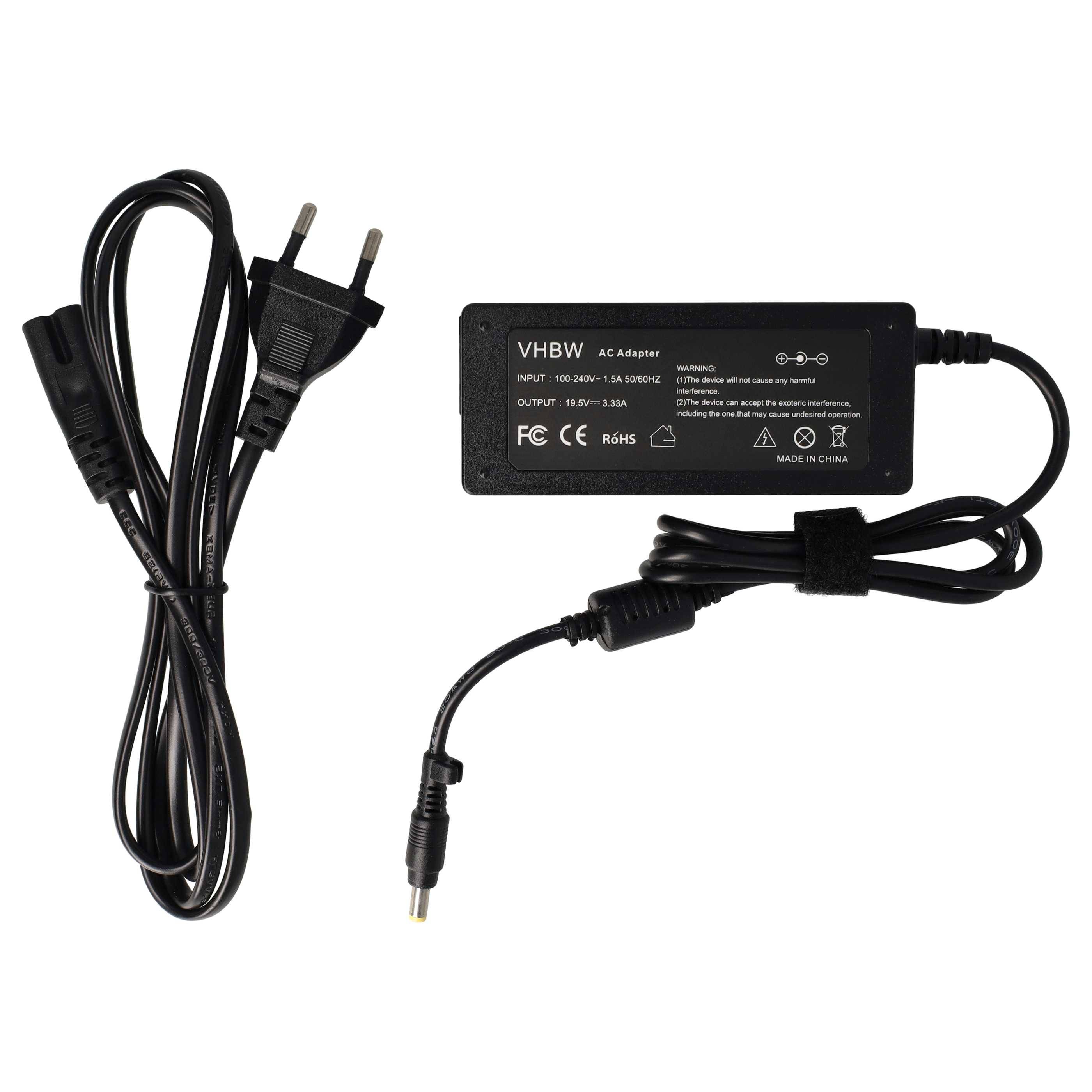 vhbw Netzteil kompatibel mit HP Envy 4-1004TU | 4-1010US, 4-1015DX, 4-1016NR, 4-1017NR, 4-1019WM Notebook, 65 W-0