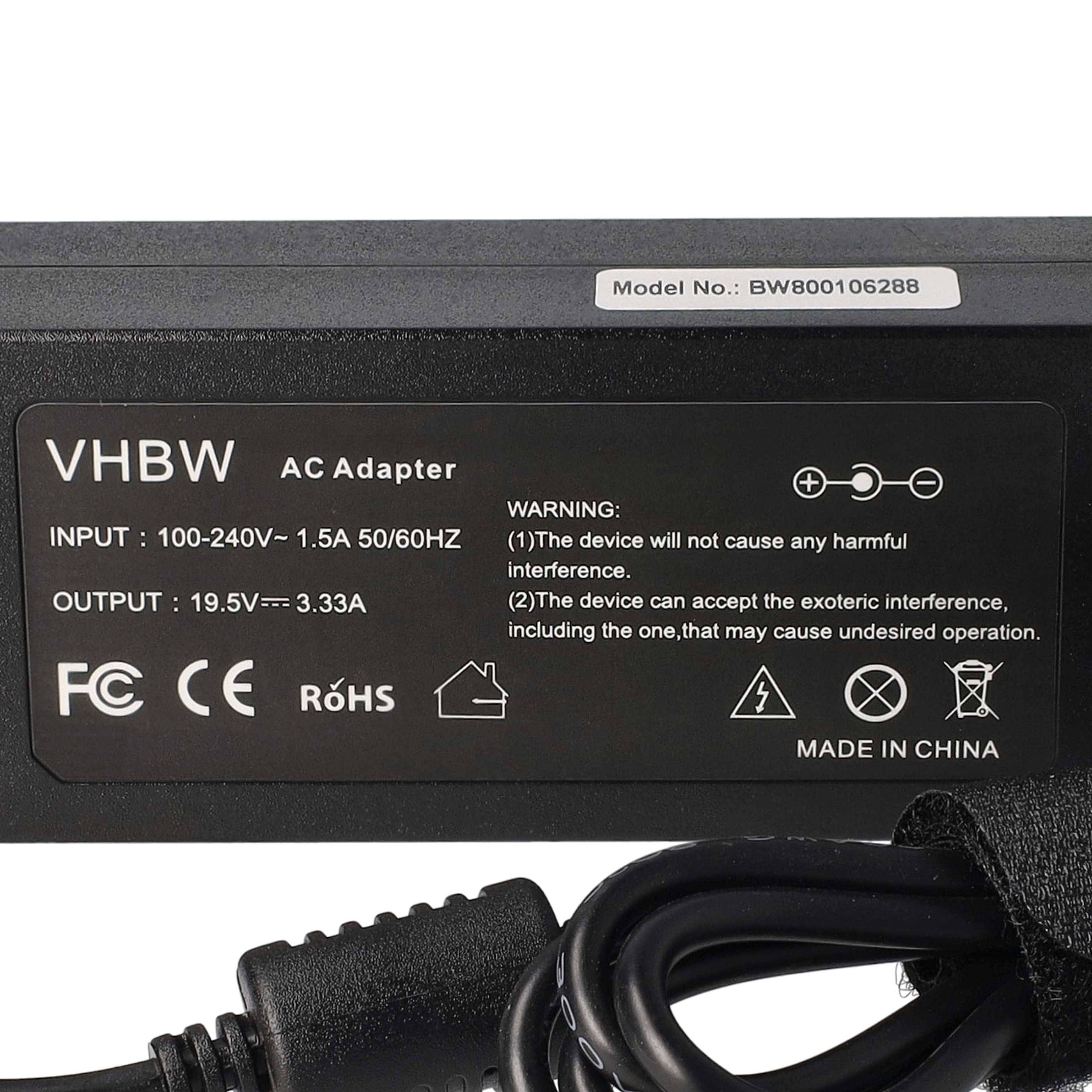 vhbw Netzteil kompatibel mit HP Envy 4-1004TU | 4-1010US, 4-1015DX, 4-1016NR, 4-1017NR, 4-1019WM Notebook, 65 W-4