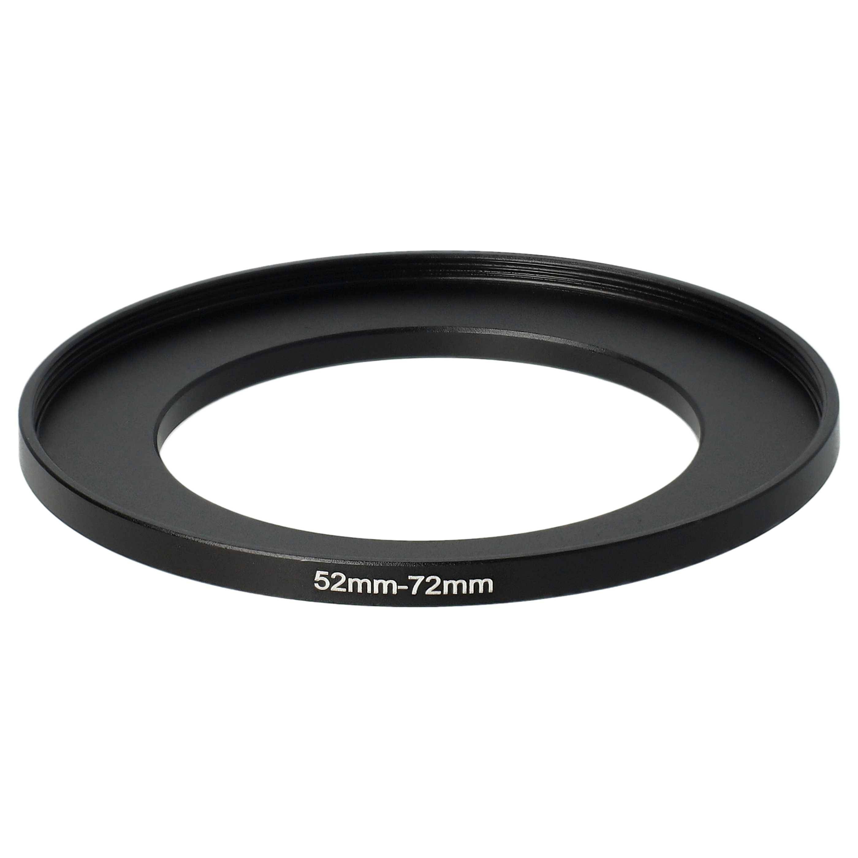 vhbw Step-Up-Ring Adapter von 52 mm auf 72 mm für Kamera Objektiv | Filteradapter, Metall, Schwarz-0