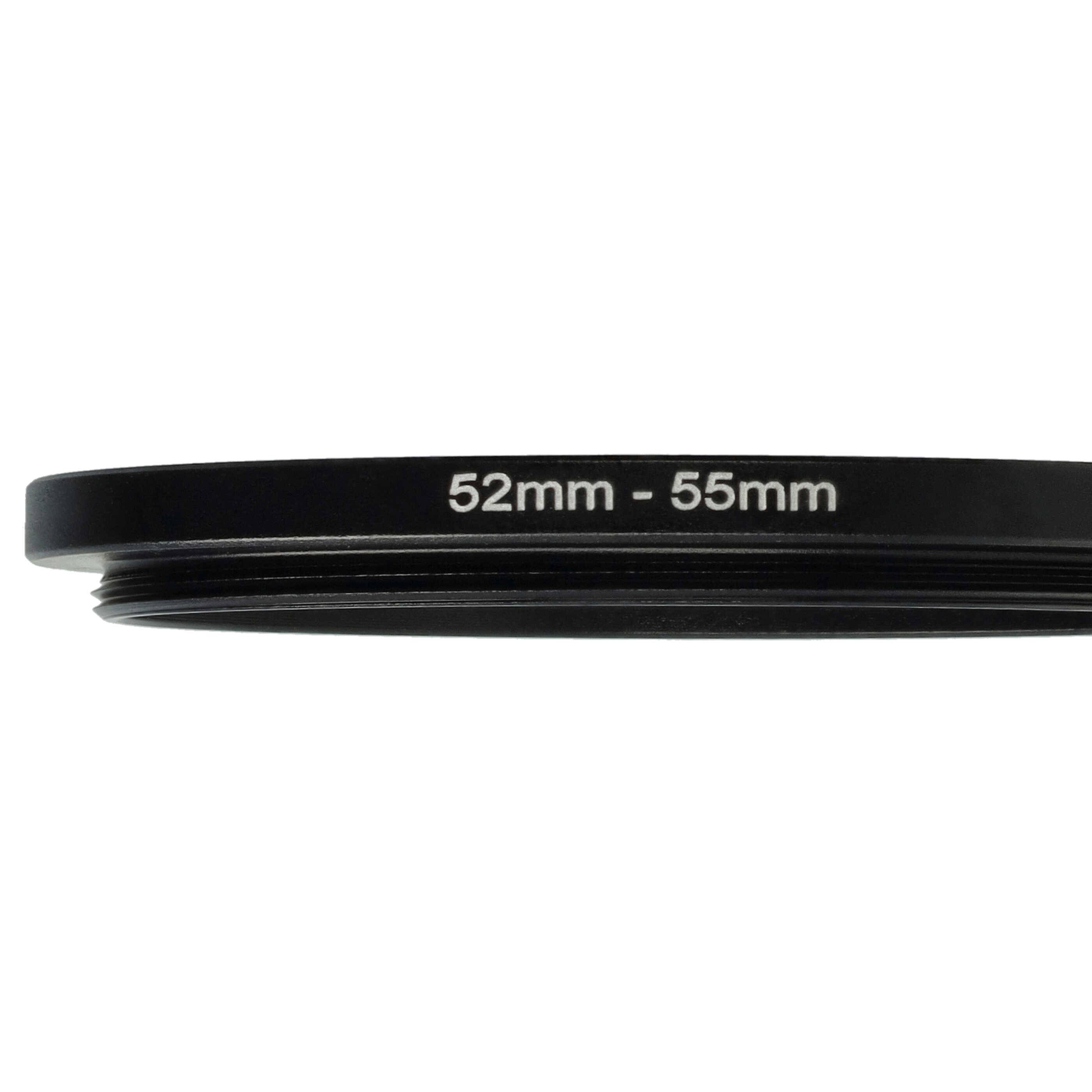vhbw Step-Up-Ring Adapter von 52 mm auf 55 mm für Kamera Objektiv | Filteradapter, Metall, Schwarz-4