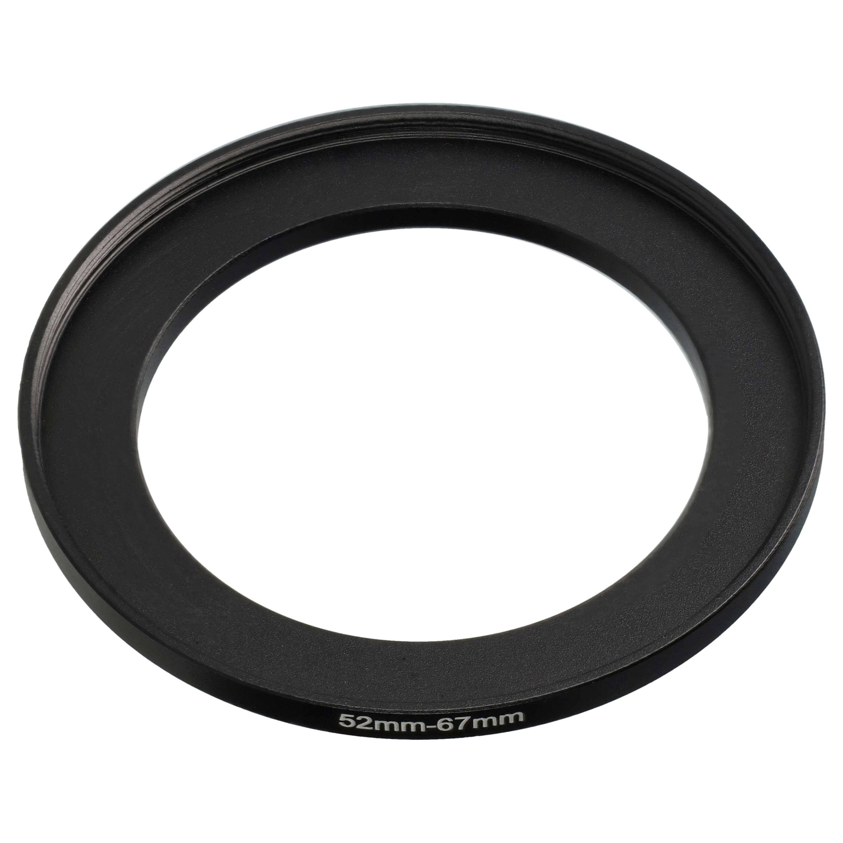 vhbw Step-Up-Ring Adapter von 52 mm auf 67 mm für Kamera Objektiv | Filteradapter, Metall, Schwarz-0