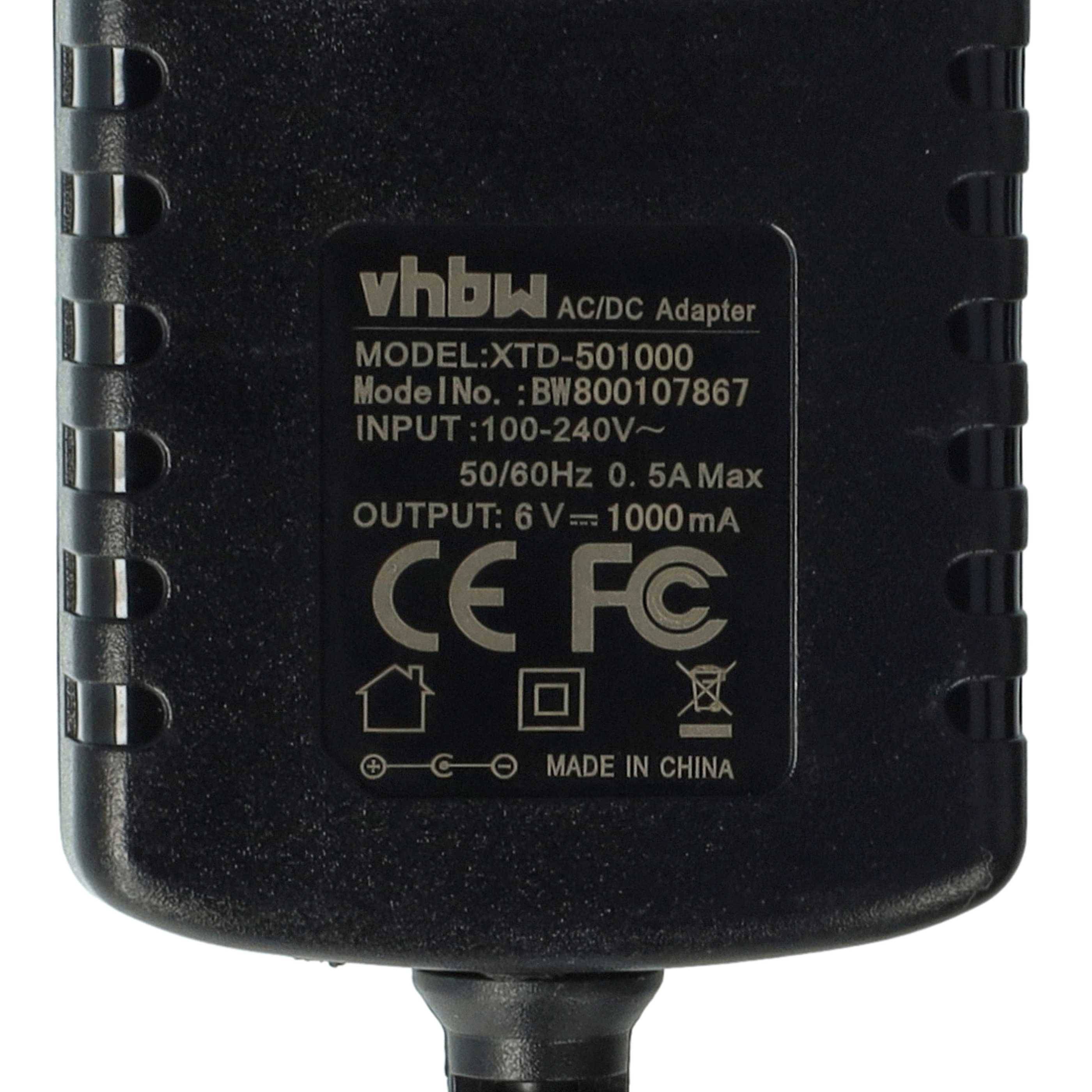 vhbw Netzteil kompatibel mit Uebe Visomat OZ10 | OZ100, OZ20 Blutdruckmessgerät - 110cm - Ersatz für Uebe PZN-03558547-4