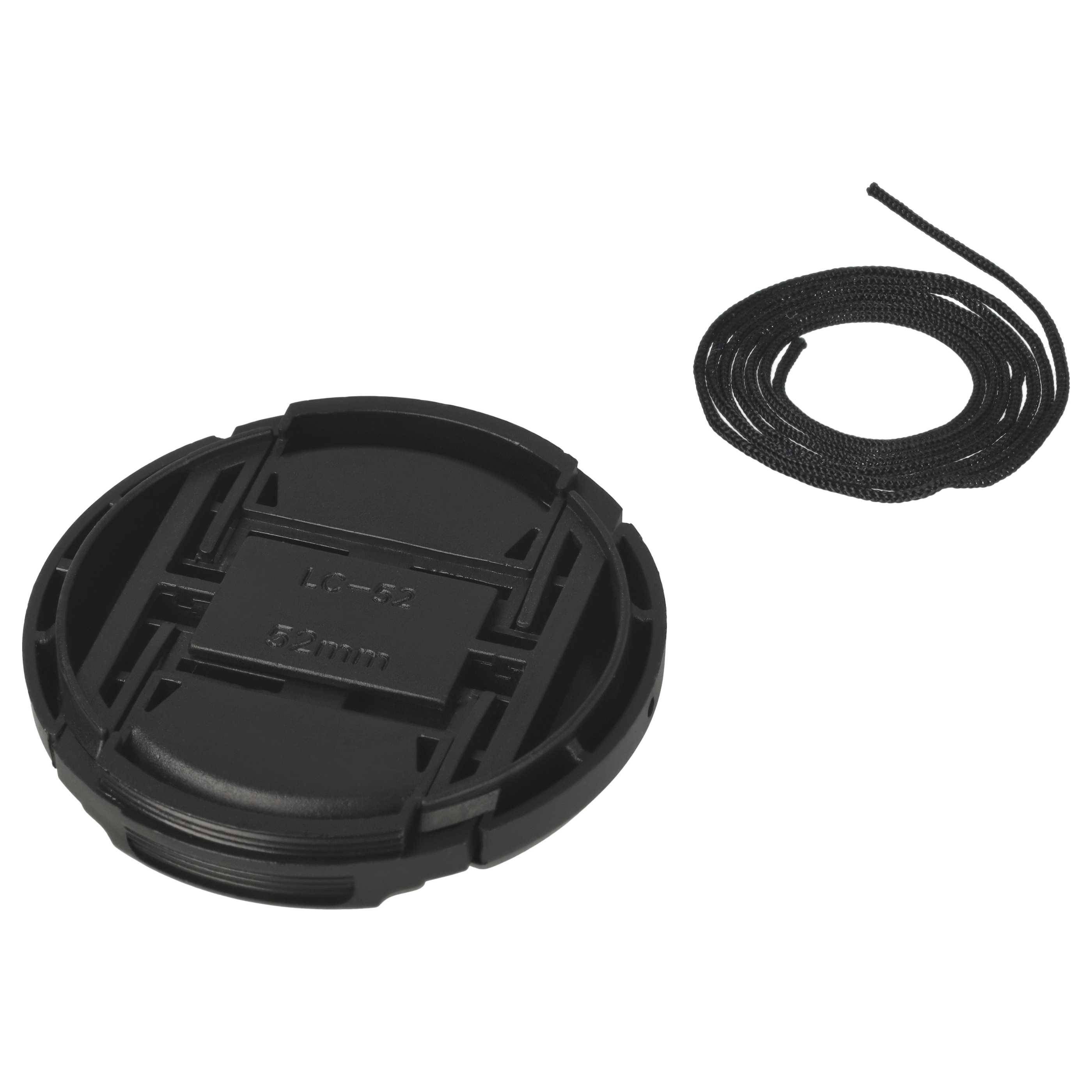 vhbw Universal Objektivdeckel 52 mm für Kamera | Kunststoff Schwarz, mit Innengriff-1
